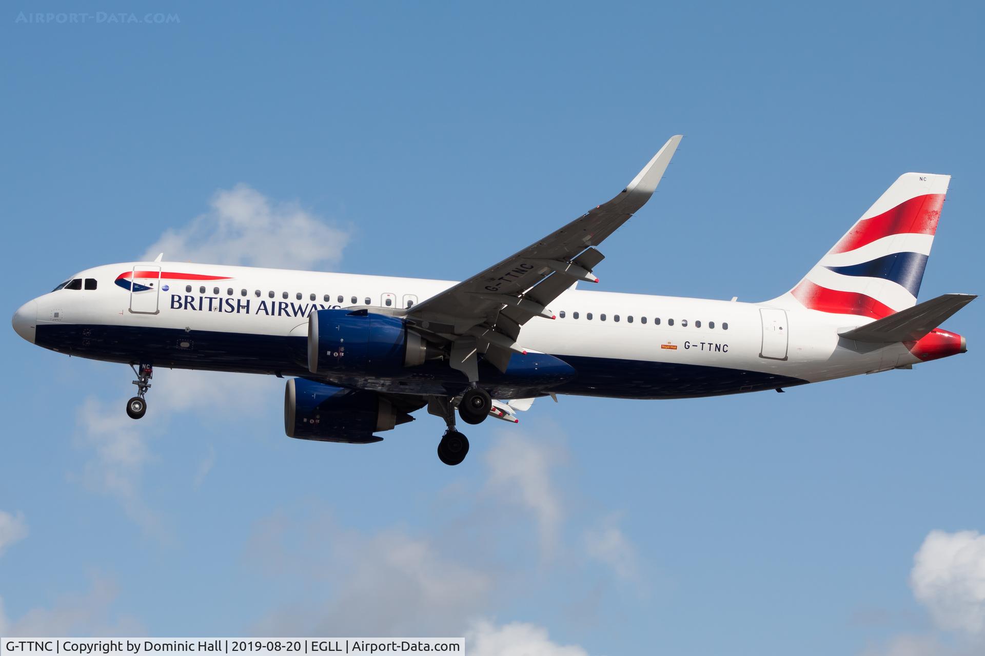 G-TTNC, 2018 Airbus A320-251N C/N 8173, Landing RWY 27R