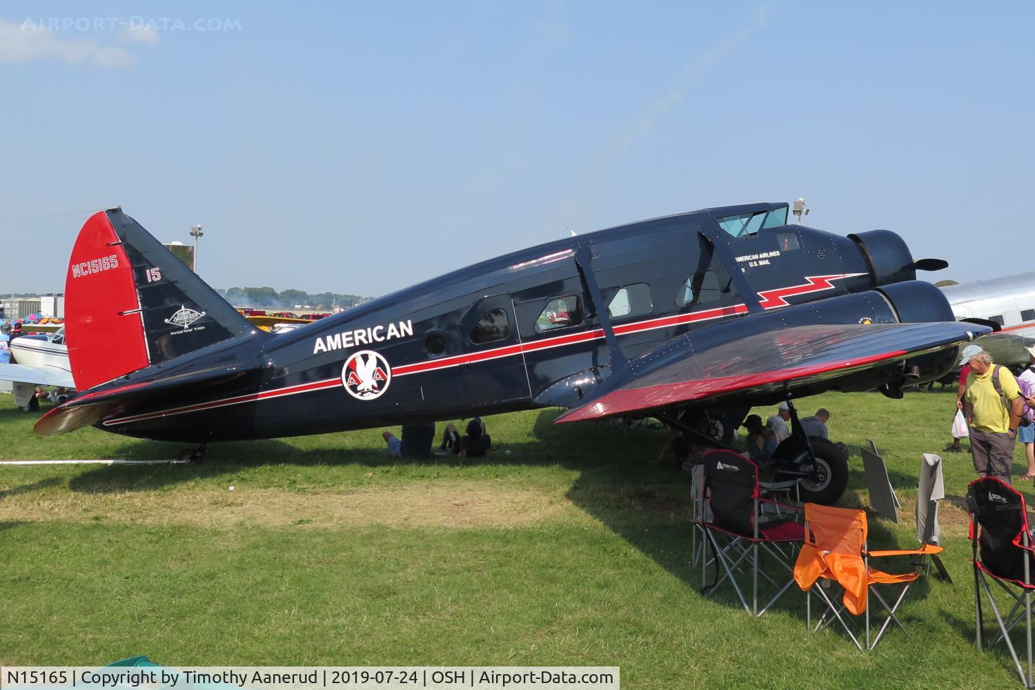 N15165, 1936 Stinson A C/N 9125, 1936 Stinson A, c/n: 9125.  No longer in the Golden Wings Museum collection