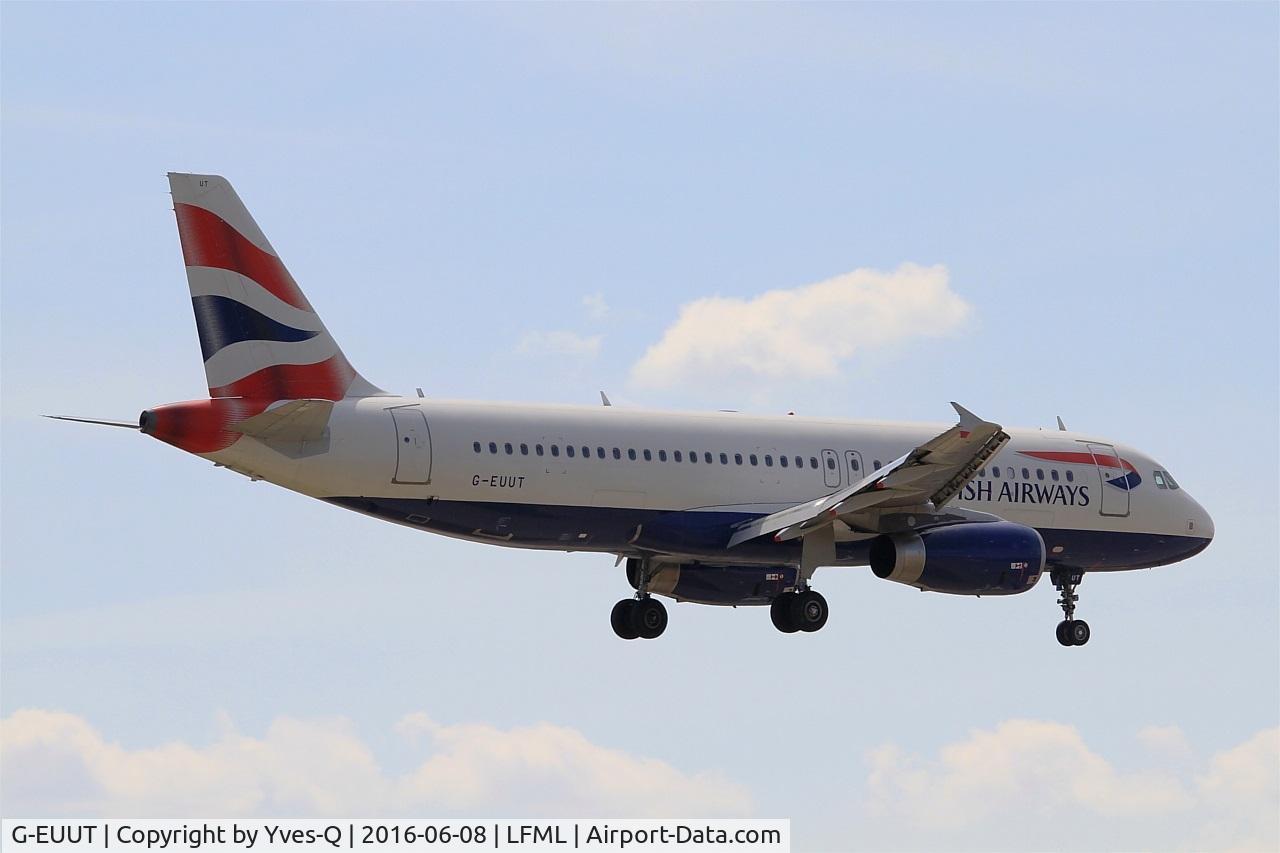 G-EUUT, 2007 Airbus A320-232 C/N 3314, Airbus A320-232, On final rwy 31R, Marseille-Provence Airport (LFML-MRS)