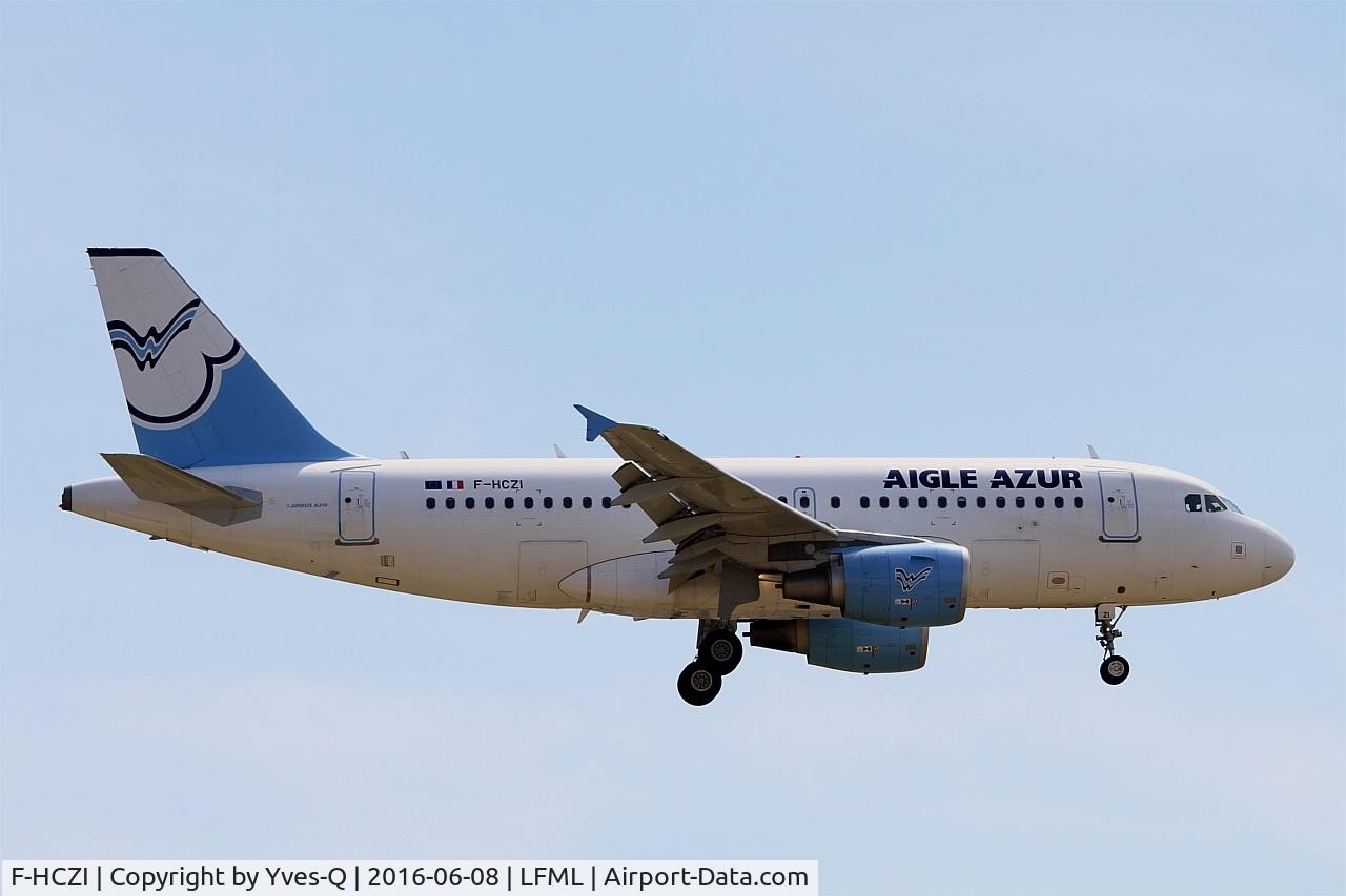 F-HCZI, 2010 Airbus A319-112 C/N 4268, Airbus A319-112, On final rwy 31R, Marseille-Provence Airport (LFML-MRS)