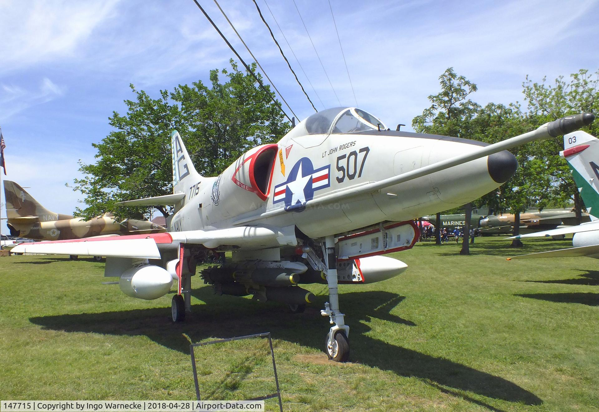 147715, 1960 Douglas A-4L Skyhawk C/N 12479, Douglas A4D-2N (A-4C) Skyhawk at the Fort Worth Aviation Museum, Fort Worth TX