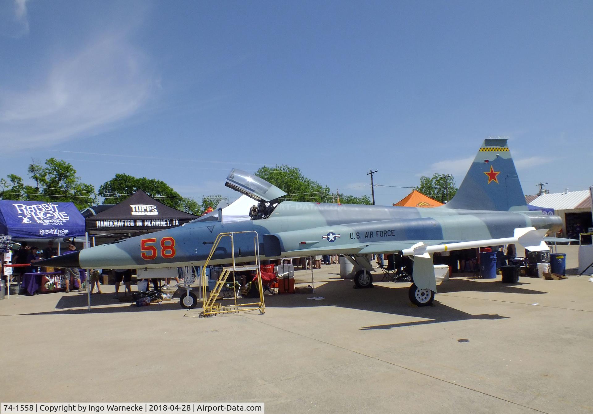 74-1558, 1974 Northrop F-5E Tiger II C/N R.1218, Northrop F-5E Tiger II at the Fort Worth Aviation Museum, Fort Worth TX