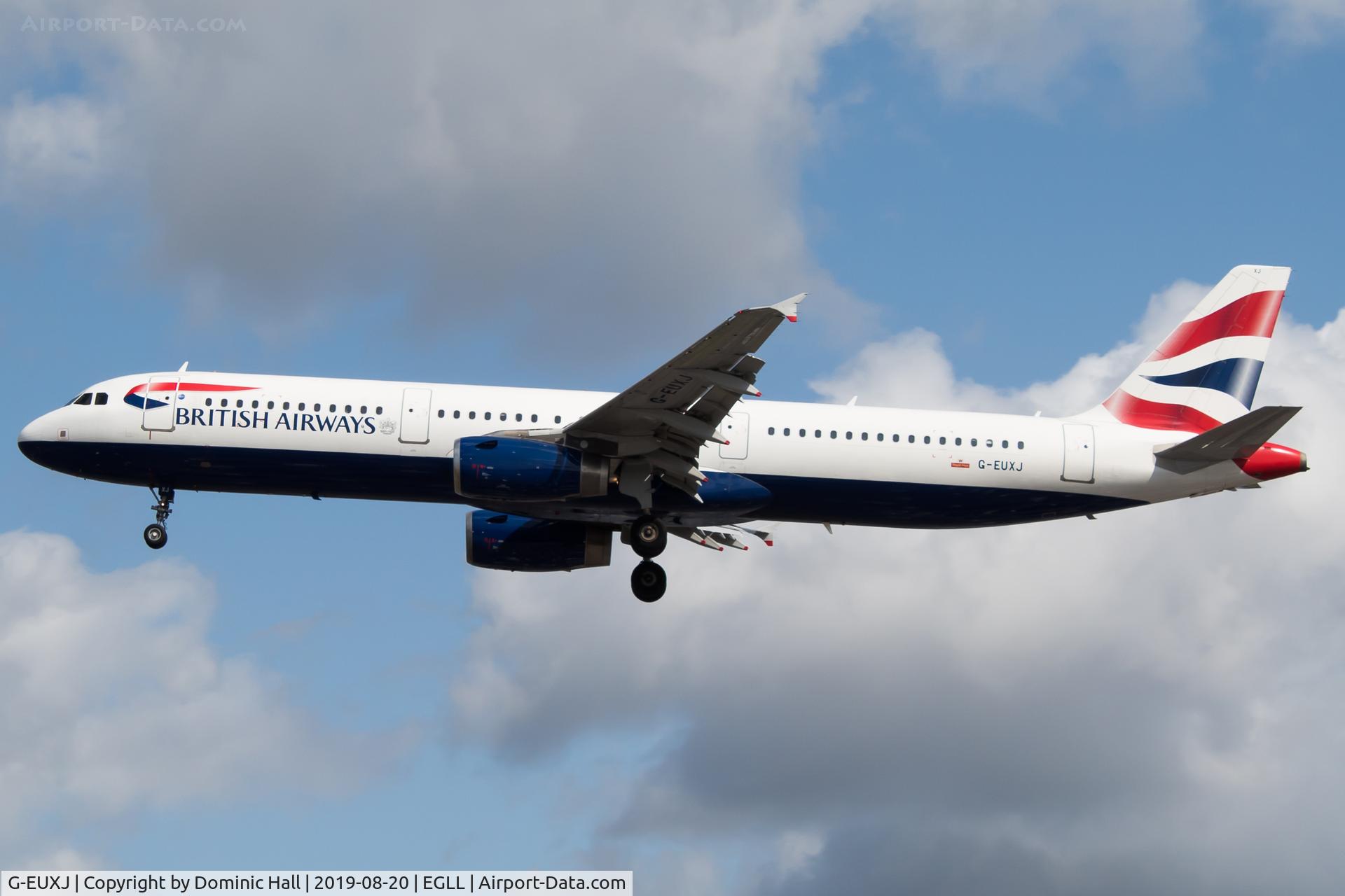 G-EUXJ, 2007 Airbus A321-231 C/N 3081, Landing RWY 27R