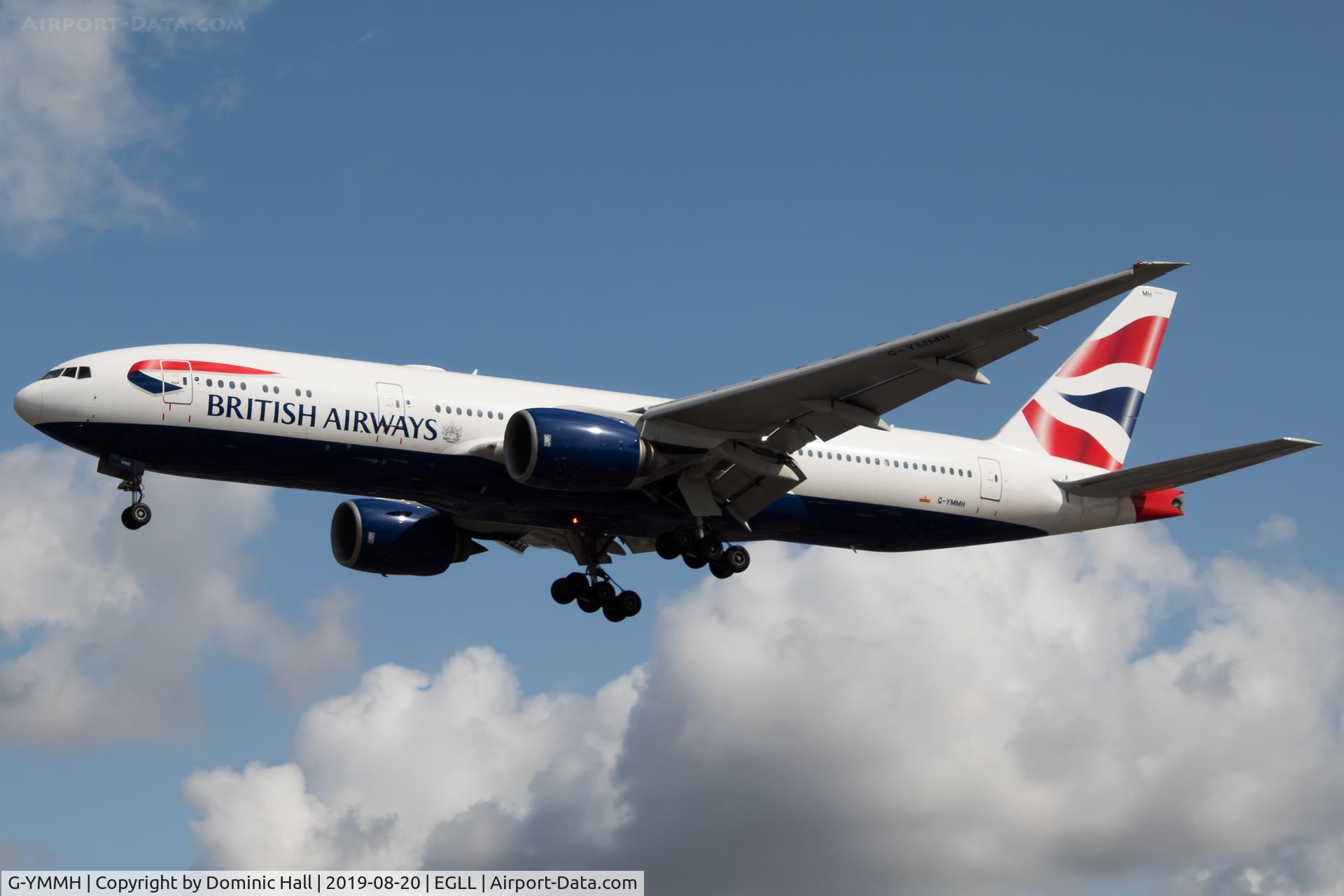 G-YMMH, 2000 Boeing 777-236/ER C/N 30309, Landing RWY 27R