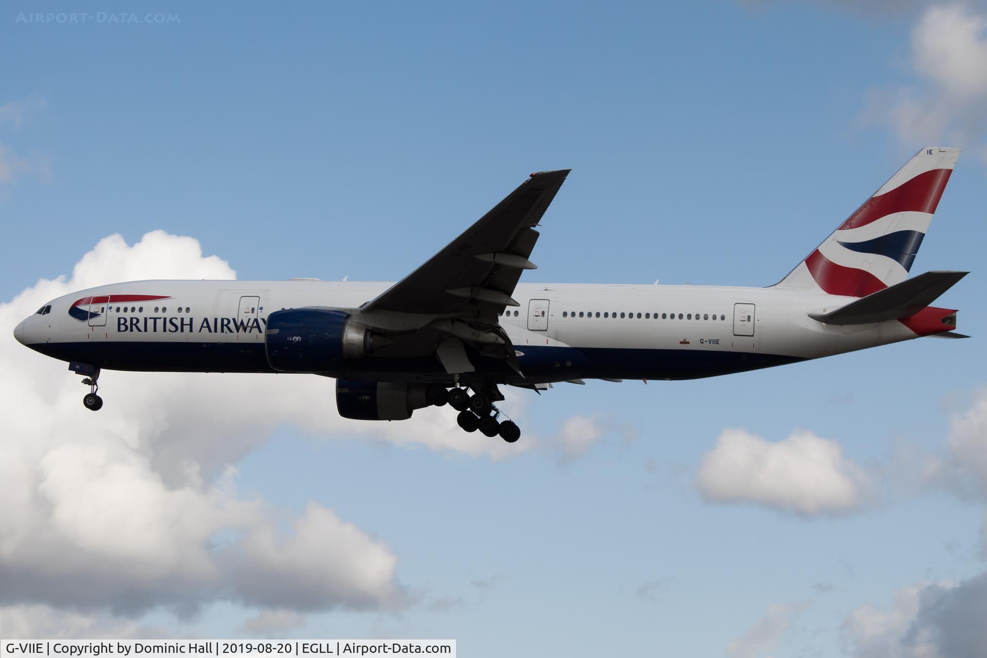 G-VIIE, 1997 Boeing 777-236 C/N 27487, Landing RWY 27R