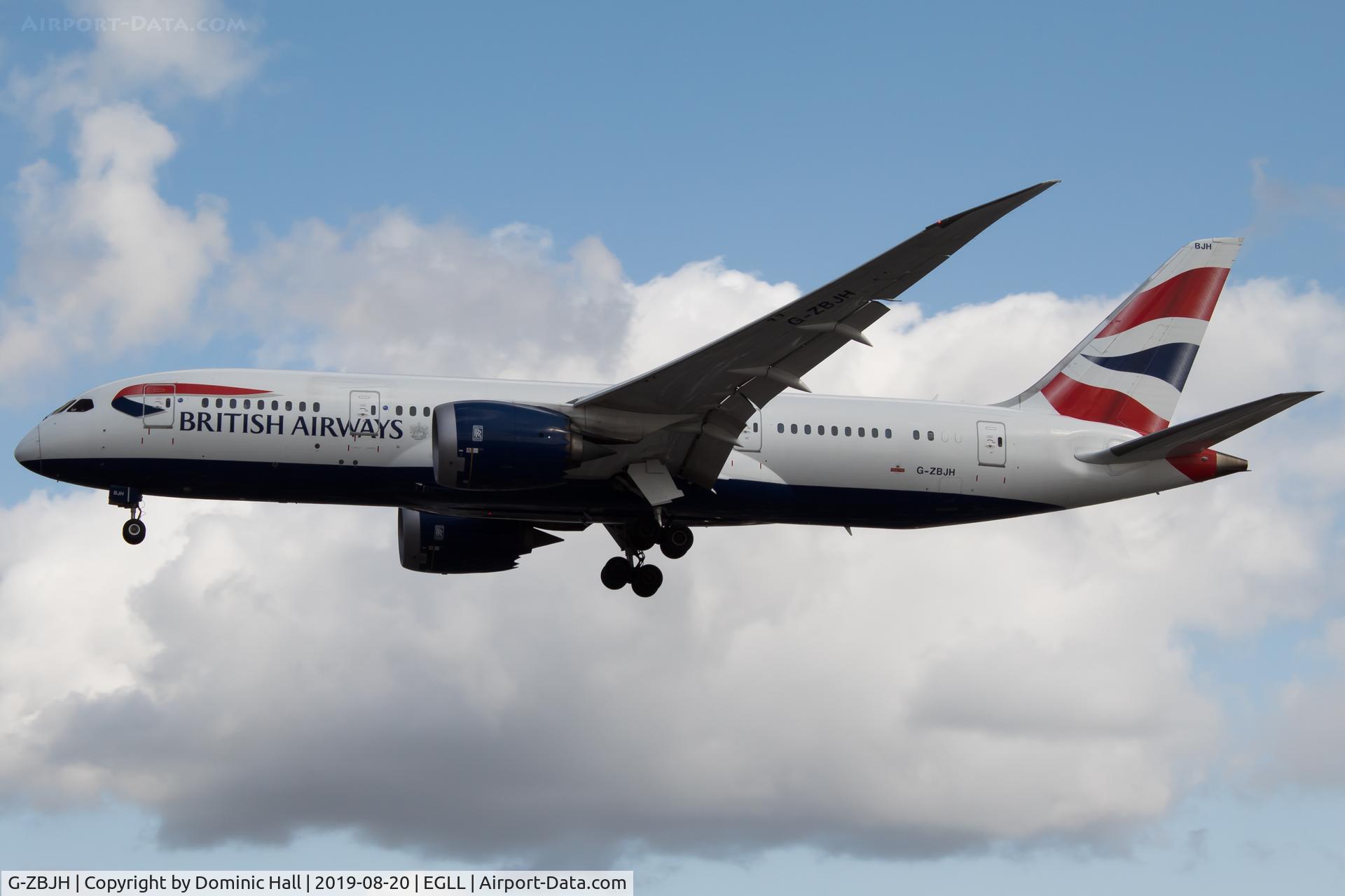 G-ZBJH, 2014 Boeing 787-8 Dreamliner C/N 38615, Landing RWY 27R