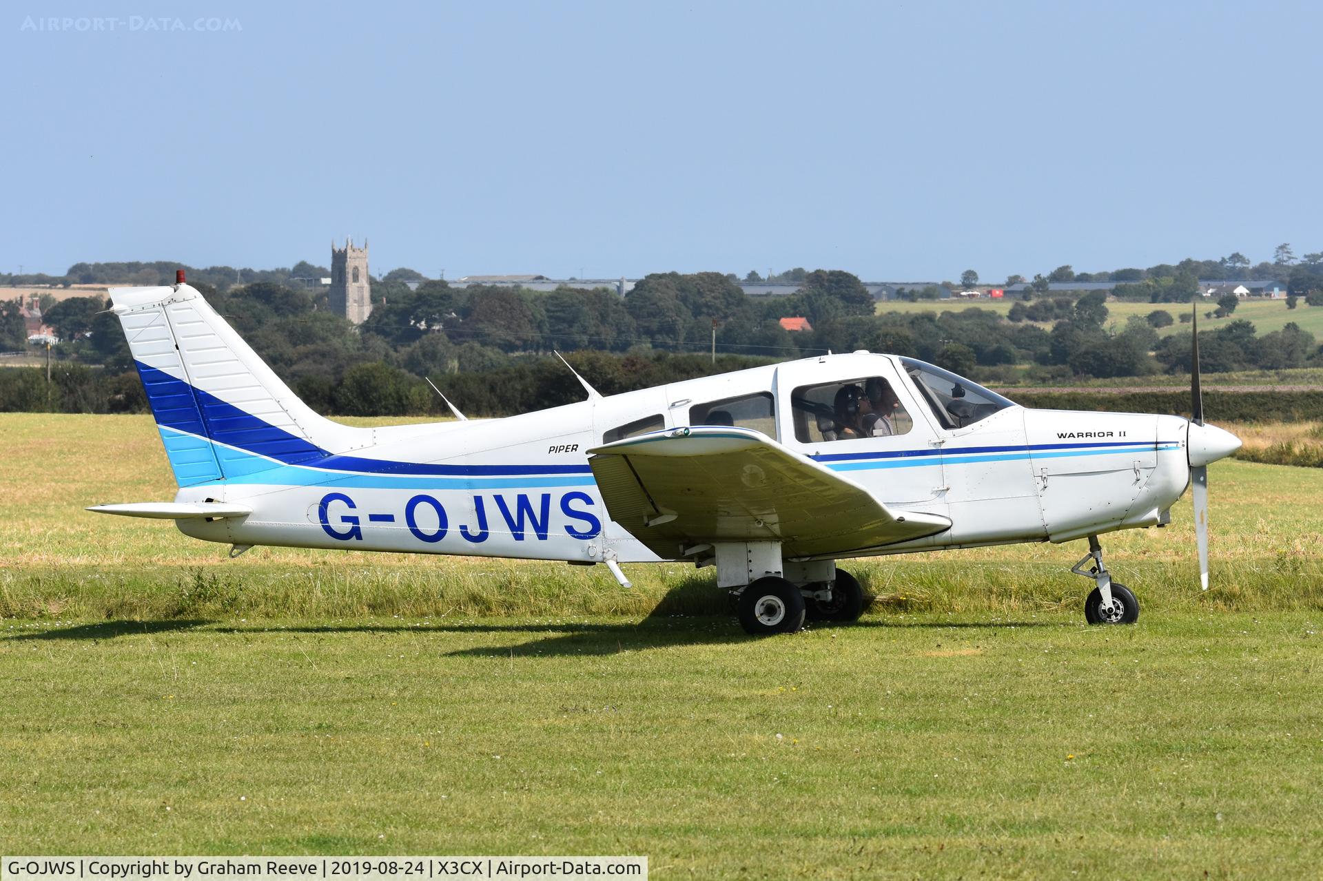 G-OJWS, 1978 Piper PA-28-161 Cherokee Warrior II C/N 28-7816415, Just landed at Northrepps.