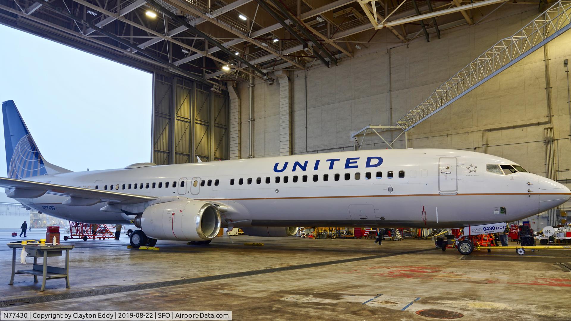 N77430, 2008 Boeing 737-924/ER C/N 37098, SFO 2019.