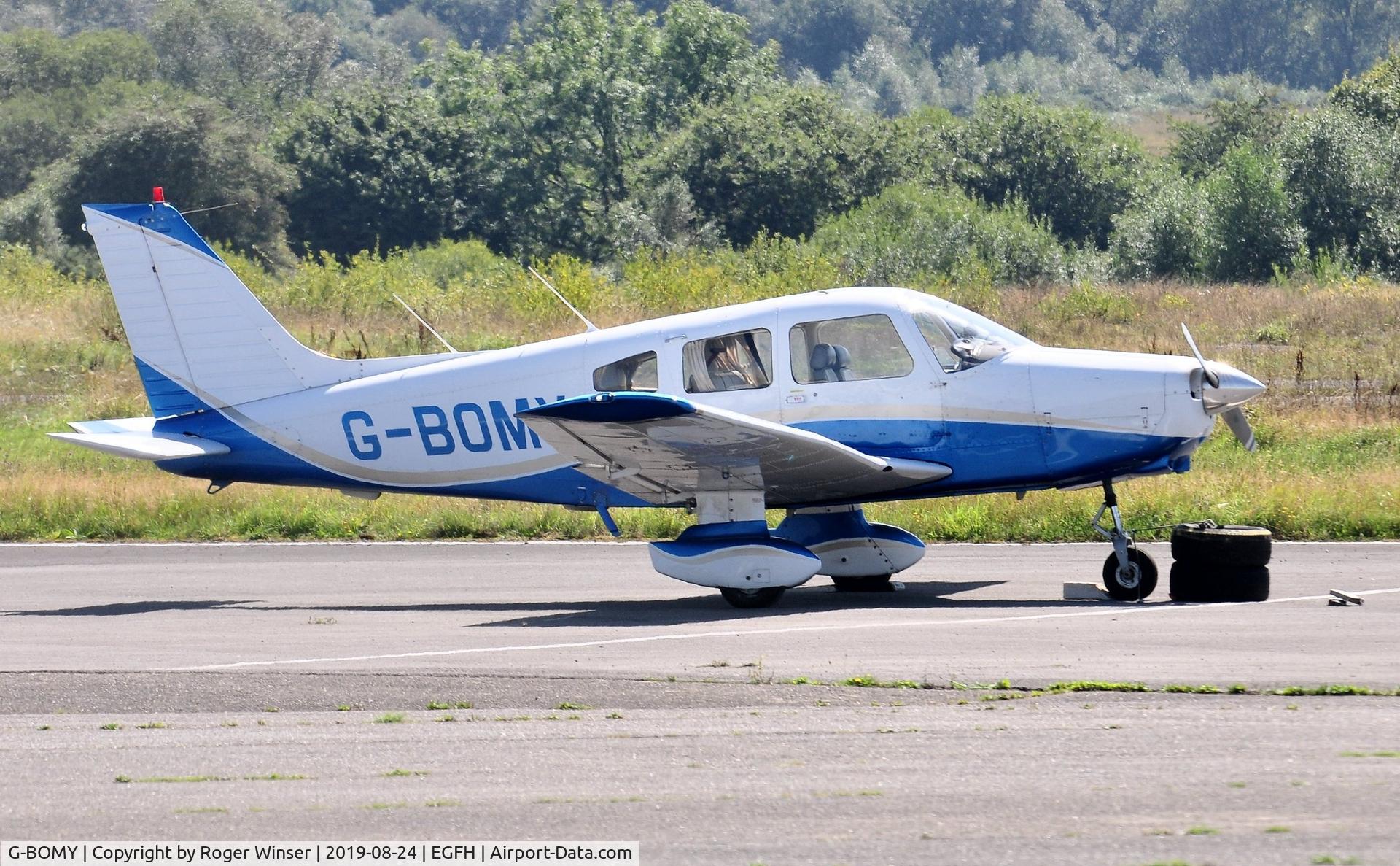 G-BOMY, 1982 Piper PA-28-161 Cherokee Warrior II C/N 28-8216049, Visiting Cherokee Warrior II.