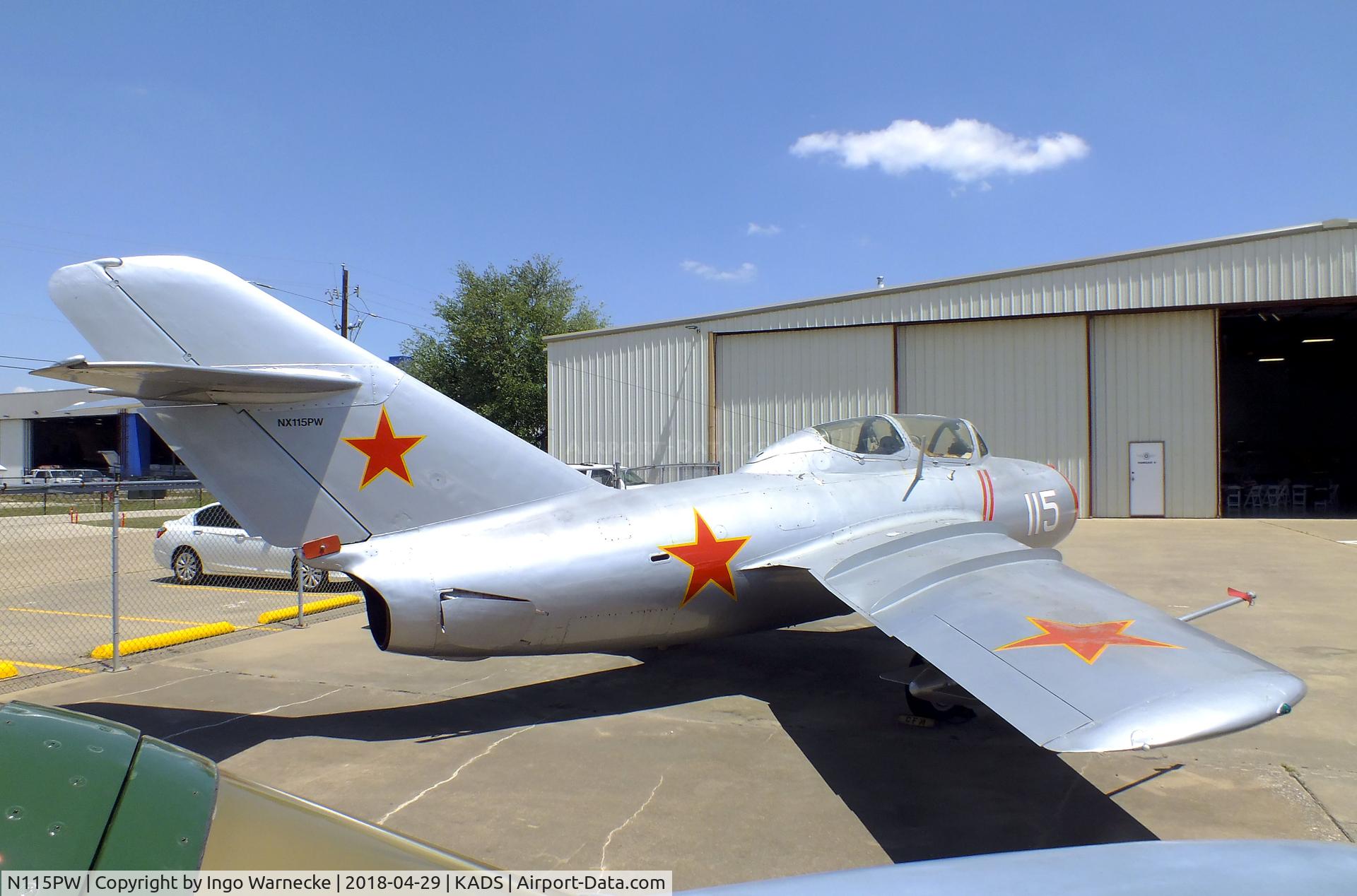 N115PW, 1955 Mikoyan-Gurevich SB LIM-2 C/N 512036, PZL-Mielec SBLim-2 (MiG-15UTI) MIDGET at the Cavanaugh Flight Museum, Addison TX