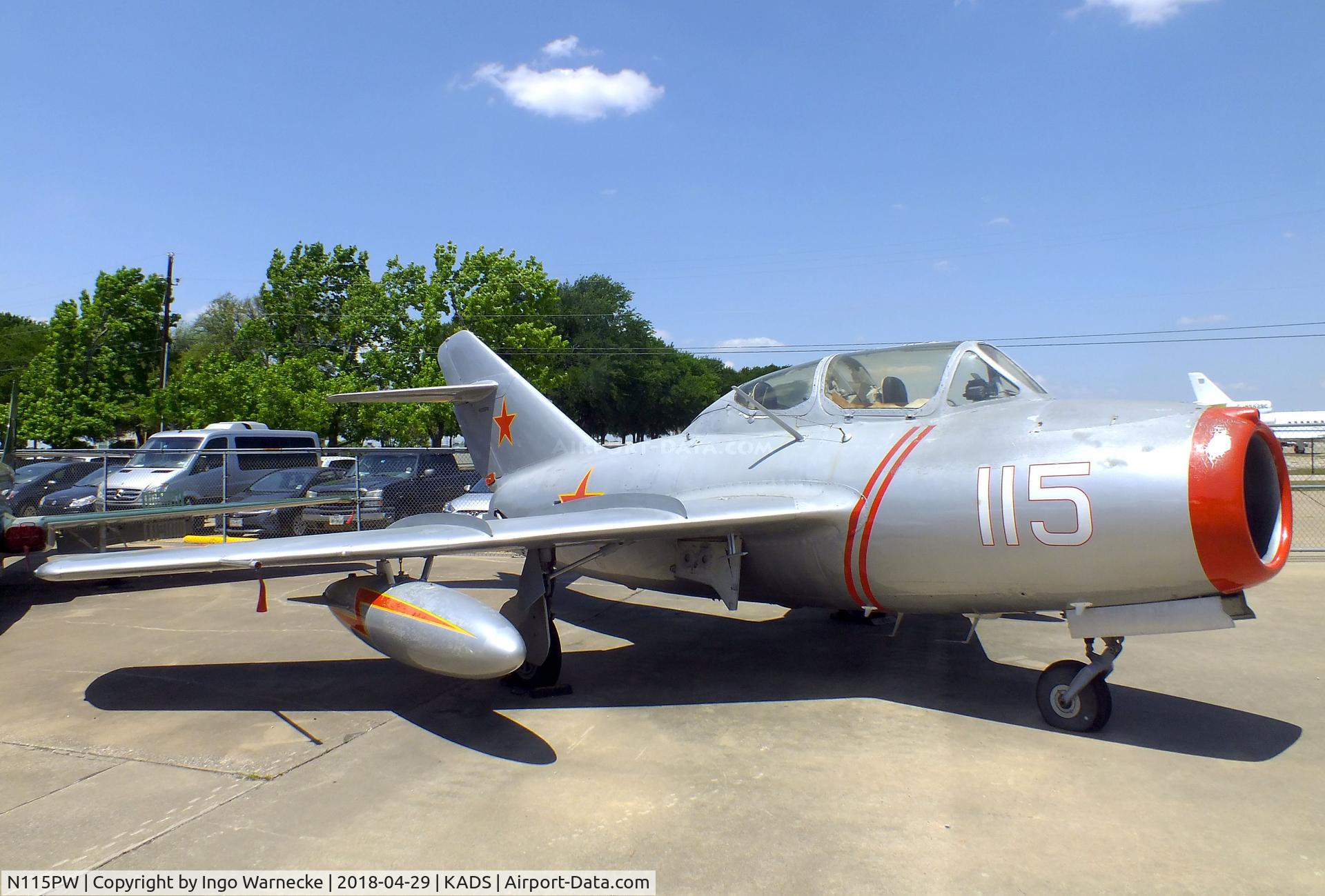 N115PW, 1955 Mikoyan-Gurevich SB LIM-2 C/N 512036, PZL-Mielec SBLim-2 (MiG-15UTI) MIDGET at the Cavanaugh Flight Museum, Addison TX