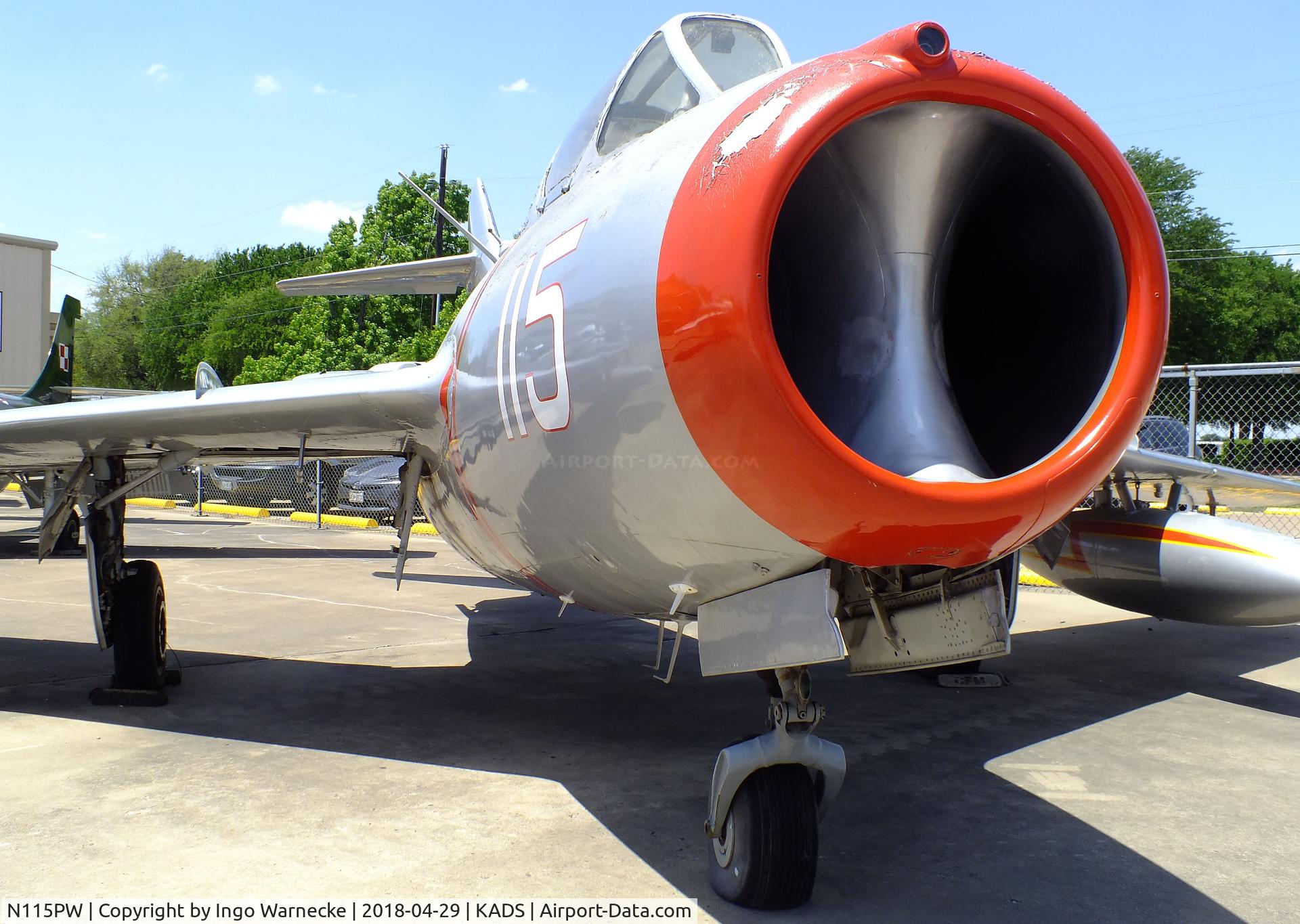 N115PW, 1955 Mikoyan-Gurevich SB LIM-2 C/N 512036, PZL-Mielec SBLim-2 (MiG-15UTI) MIDGET at the Cavanaugh Flight Museum, Addison TX
