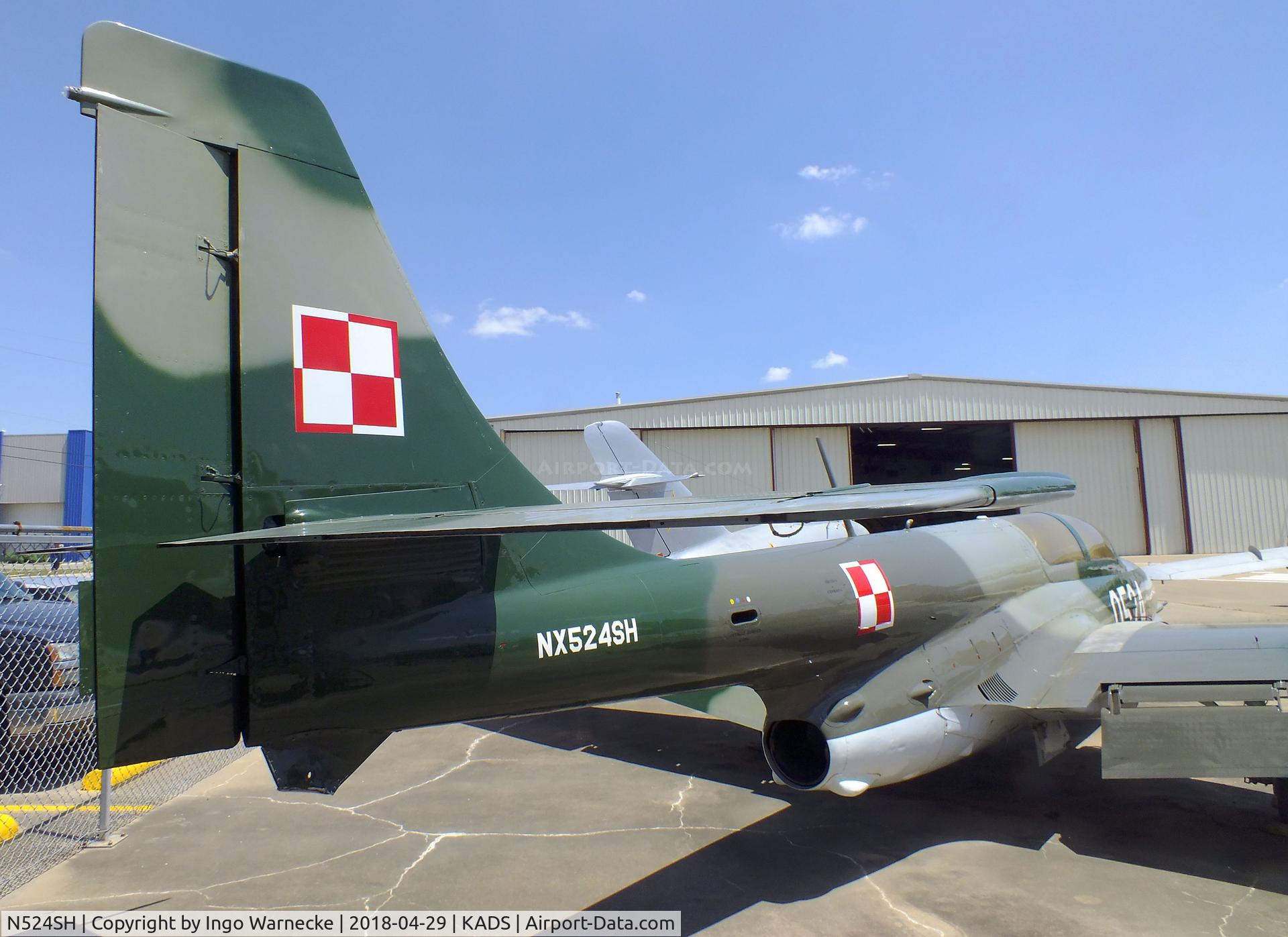N524SH, PZL-Mielec TS-11 Iskra C/N 1H0524, PZL-Mielec TS-11 Iskra at the Cavanaugh Flight Museum, Addison TX