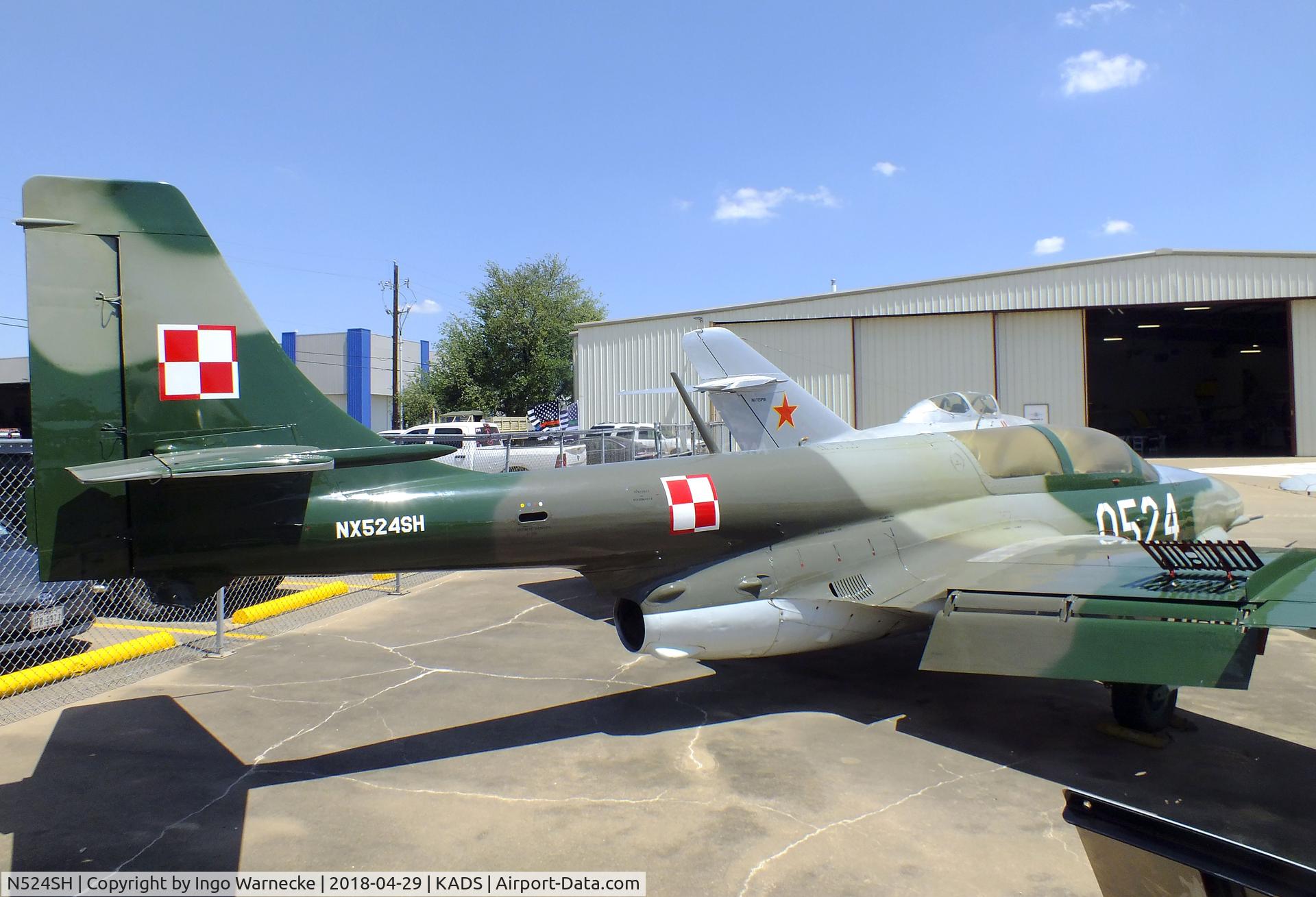 N524SH, PZL-Mielec TS-11 Iskra C/N 1H0524, PZL-Mielec TS-11 Iskra at the Cavanaugh Flight Museum, Addison TX