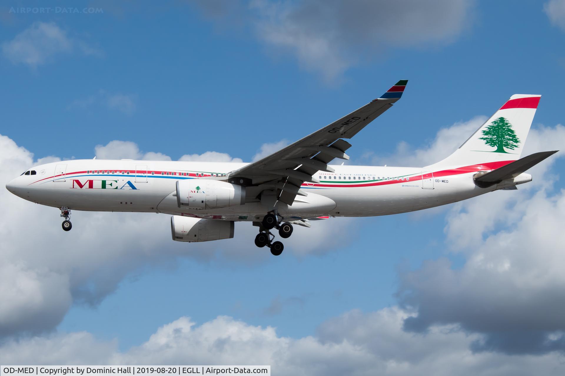 OD-MED, 2008 Airbus A330-243 C/N 926, Landing RWY 27R