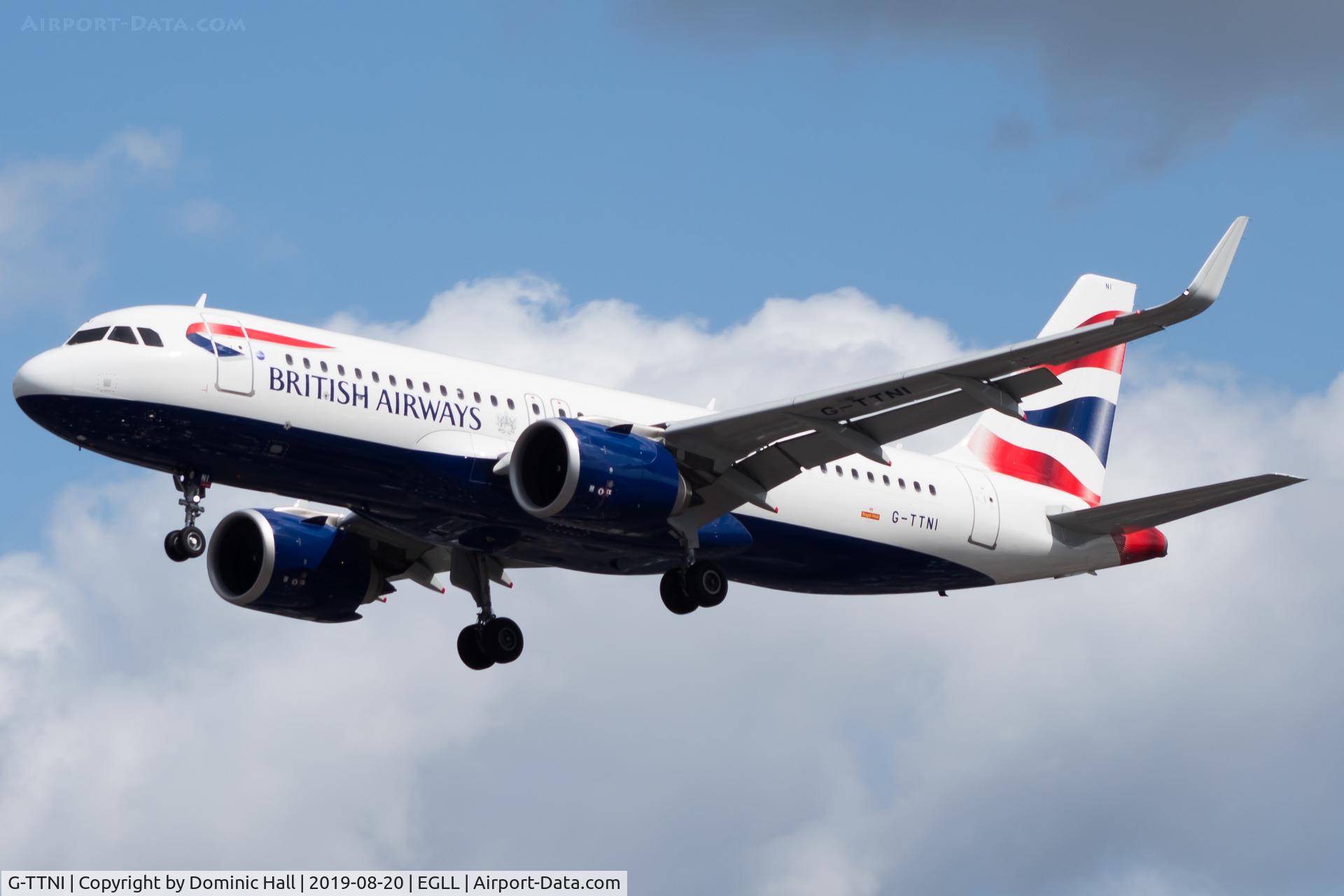 G-TTNI, 2019 Airbus A320-251N C/N 8767, Landing RWY 27R