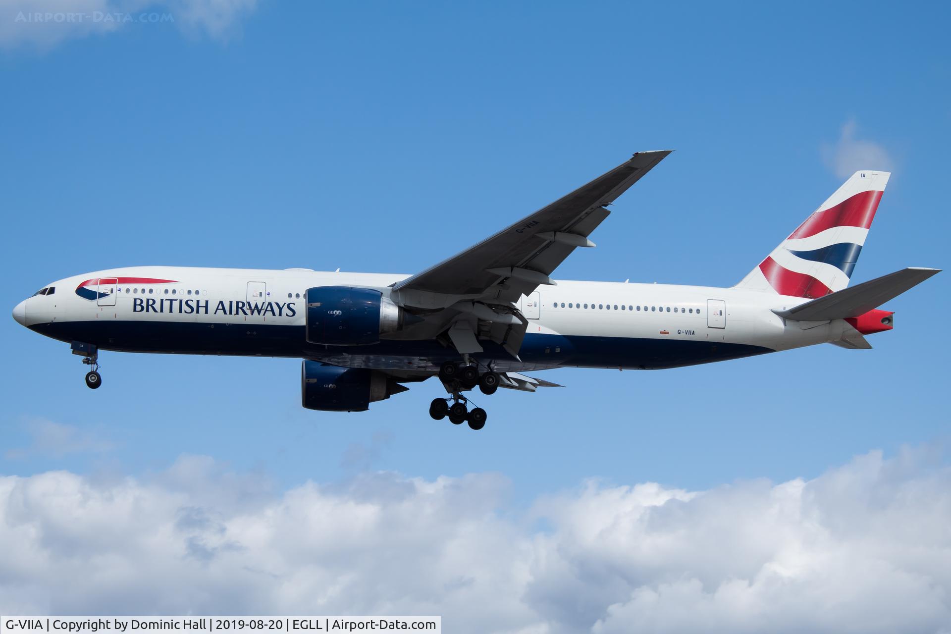 G-VIIA, 1997 Boeing 777-236 C/N 27483, Landing RWY 27R