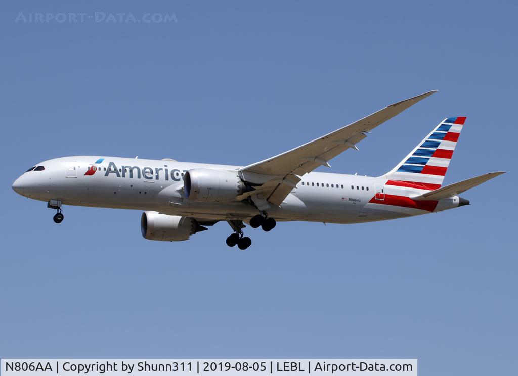 N806AA, 2015 Boeing 787-8 Dreamliner C/N 40624, Landing rwy 25R