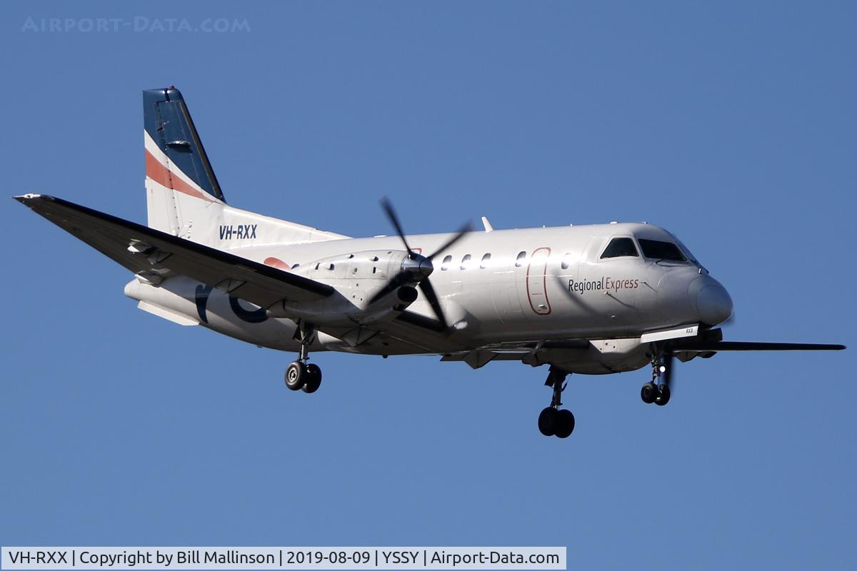 VH-RXX, 1990 Saab 340B C/N 340B-209, finals to 2-5