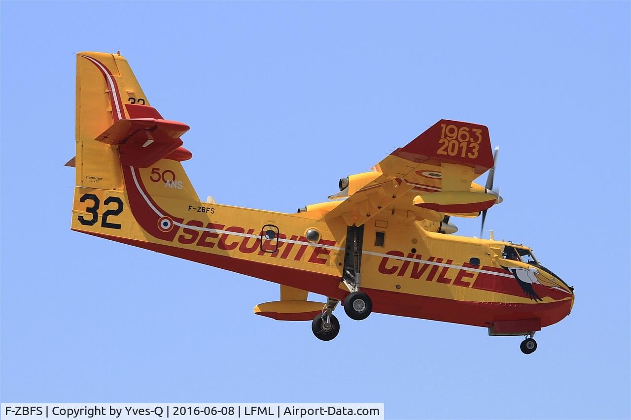 F-ZBFS, Canadair CL-215-6B11 CL-415 C/N 2001, Canadair CL-415, On final rwy 31R, Marseille-Marignane Airport (LFML-MRS)