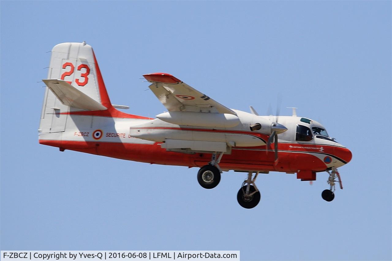 F-ZBCZ, Grumman CP-121 Tracker C/N DHC-94, Grumman CP-121 Tracker, Short approach Rwy 31R, Marseille-Provence Airport (LFML-MRS)