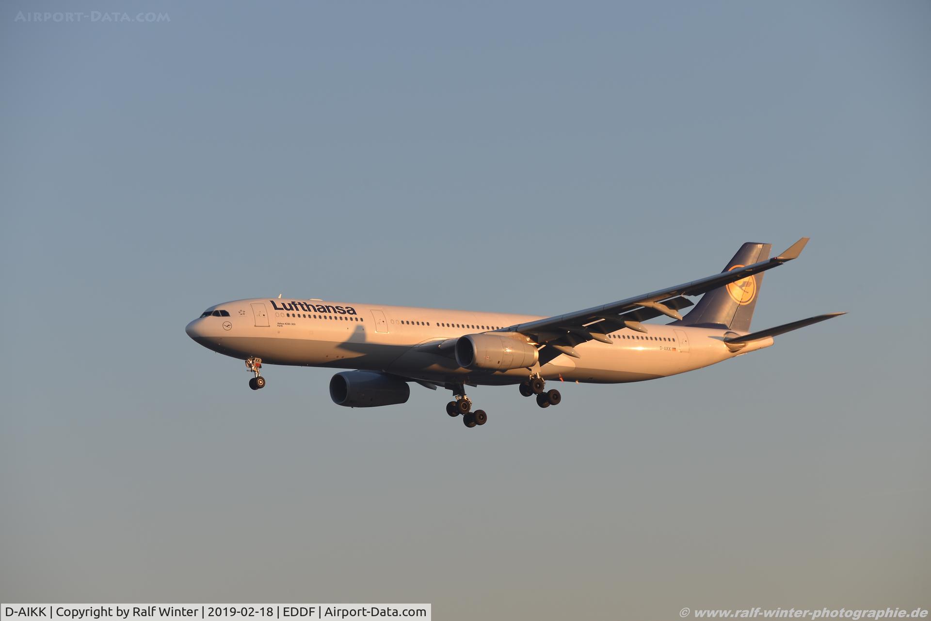 D-AIKK, 2008 Airbus A330-343X C/N 896, Airbus A330-343 - LH DLH Lufthansa 'Fürth' - 896 - D-AIKK - 18.02.2019 - FRA