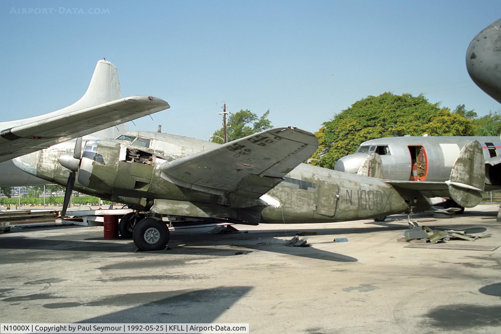 N1000X, Lockheed B-34 C/N 137-4688, In store at Fort Lauderdale International, FL. Originally USAAF 41-38032. Later moved to Sanford, FL for preservation.