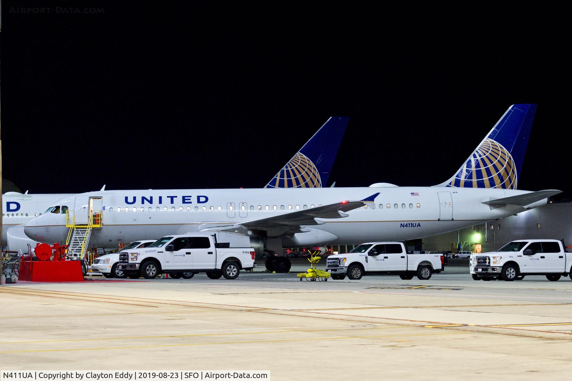 N411UA, 1994 Airbus A320-232 C/N 464, SFO 2019.