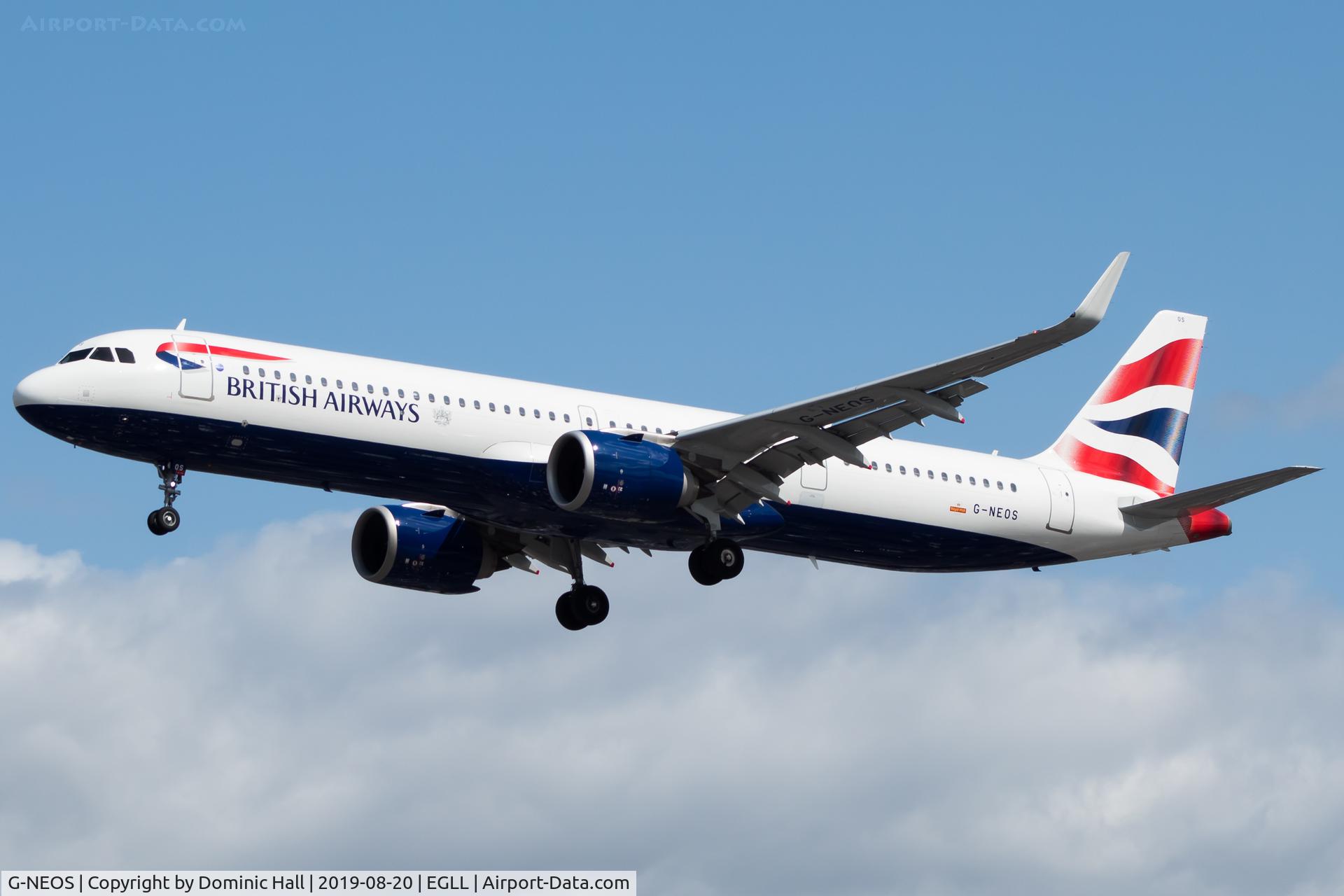 G-NEOS, 2018 Airbus A321-251NX C/N 8637, Landing RWY 27R
