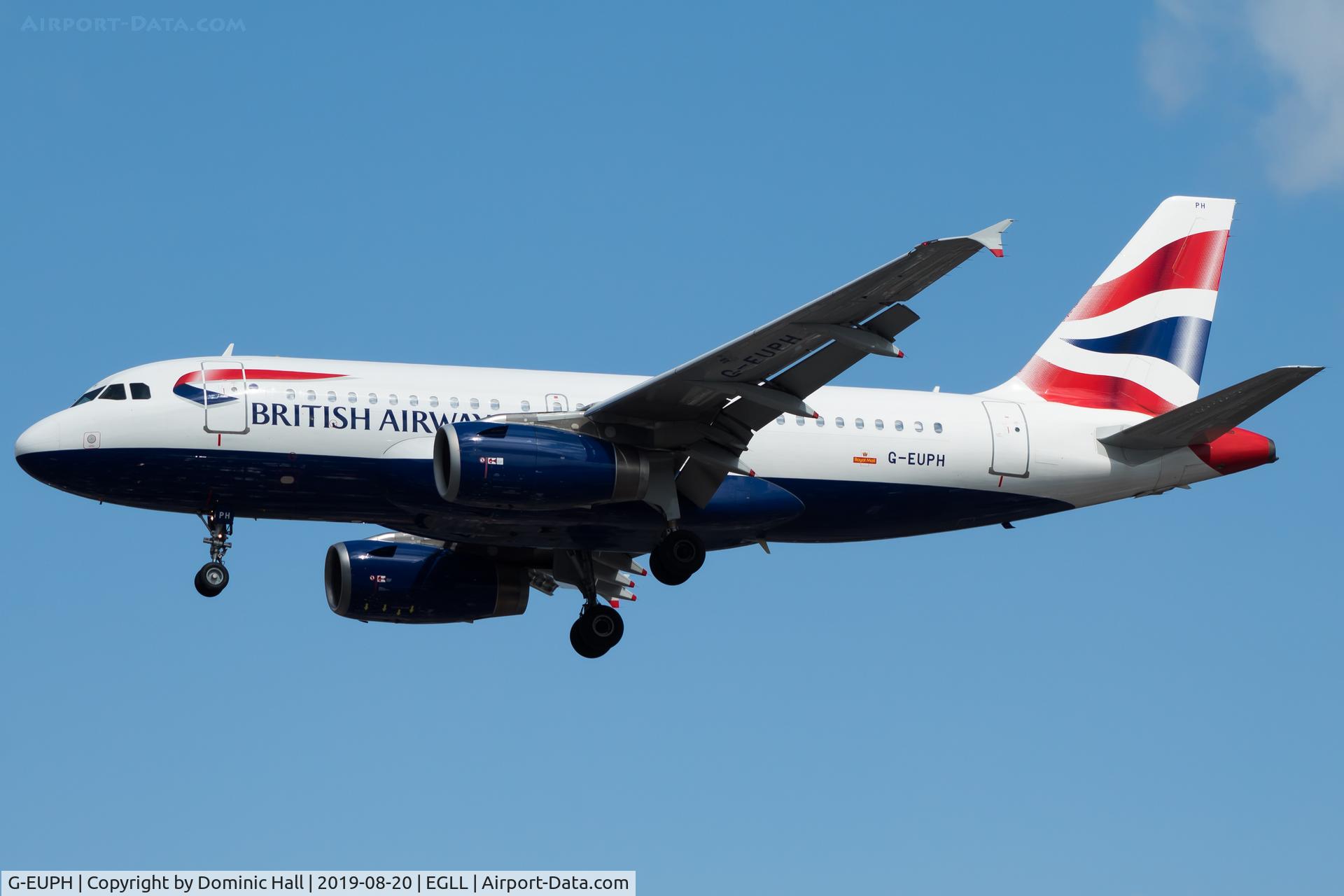 G-EUPH, 2000 Airbus A319-131 C/N 1225, Landing RWY 27R