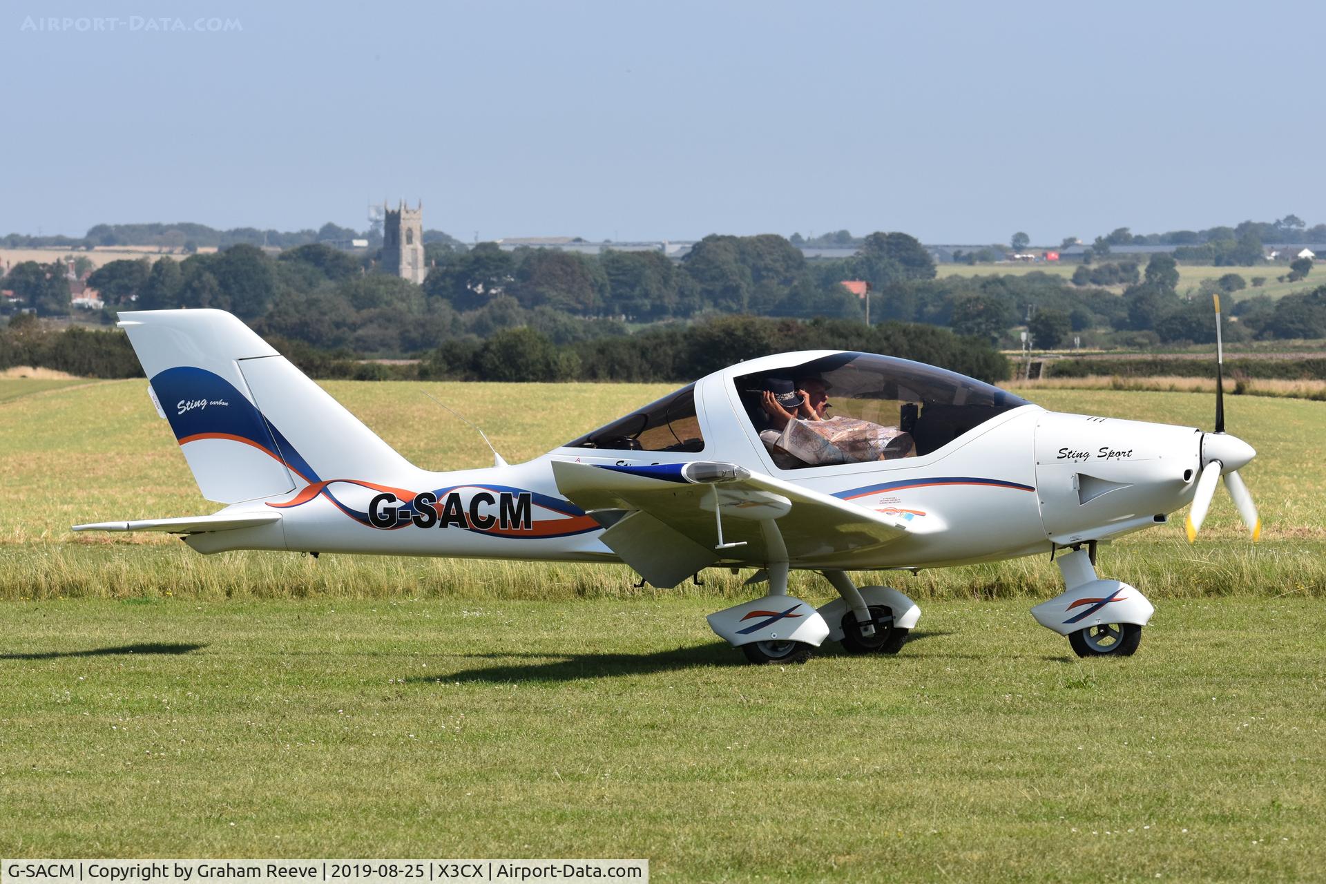 G-SACM, 2011 TL Ultralight TL-2000UK Sting Carbon C/N LAA 347-14798, Just landed at Northrepps.