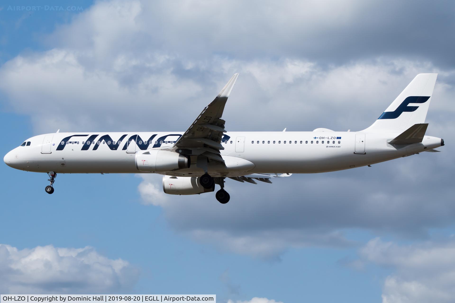 OH-LZO, 2017 Airbus A321-231 C/N 7611, Landing RWY 27L