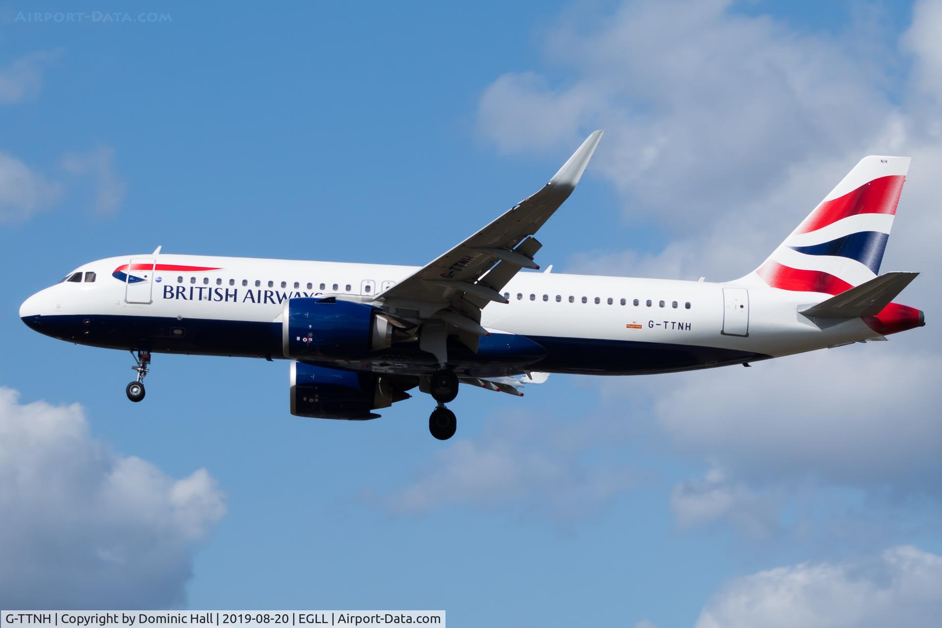 G-TTNH, 2018 Airbus A320-251N C/N 8489, Landing RWY 27L