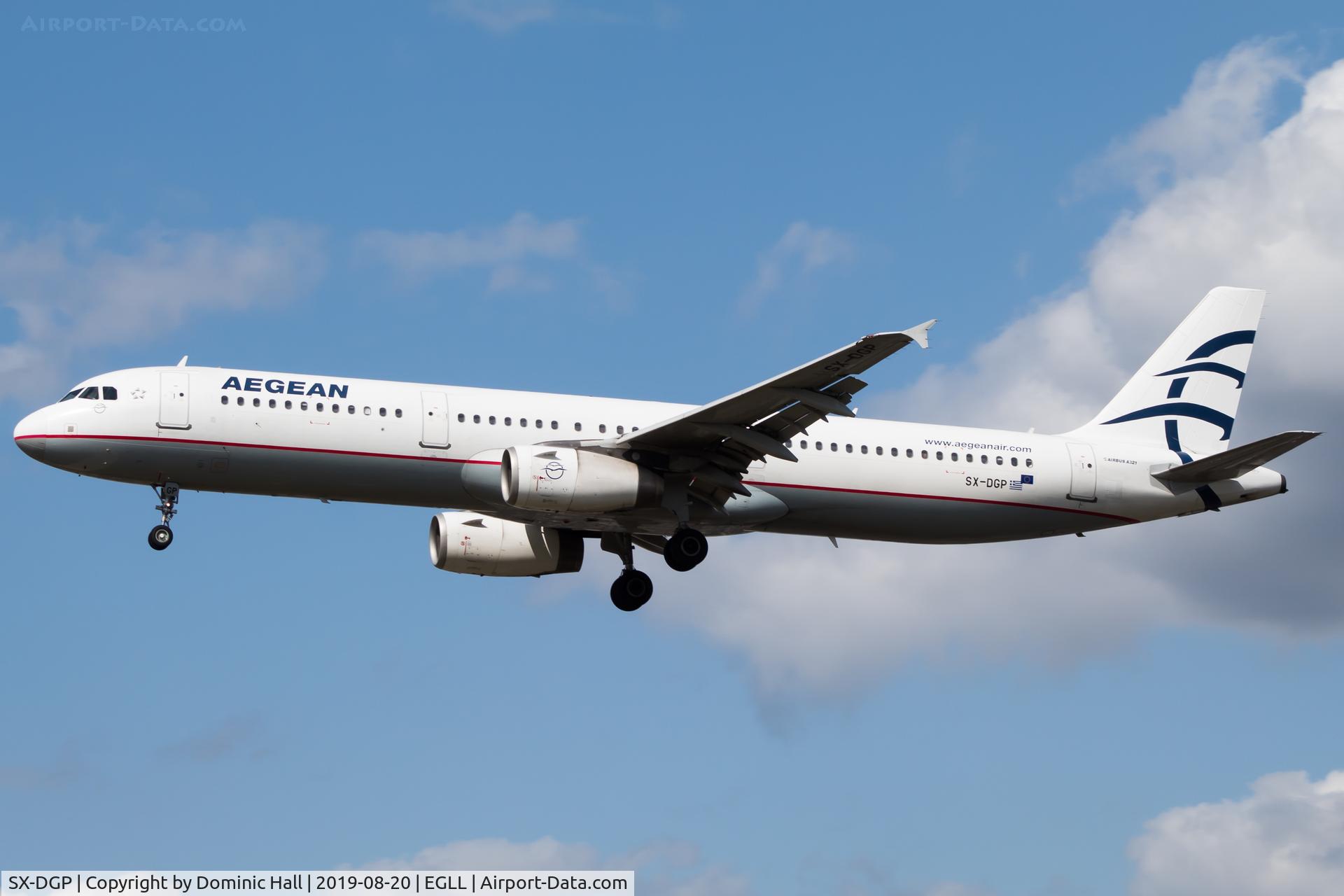 SX-DGP, 2007 Airbus A321-232 C/N 3302, Landing RWY 27L