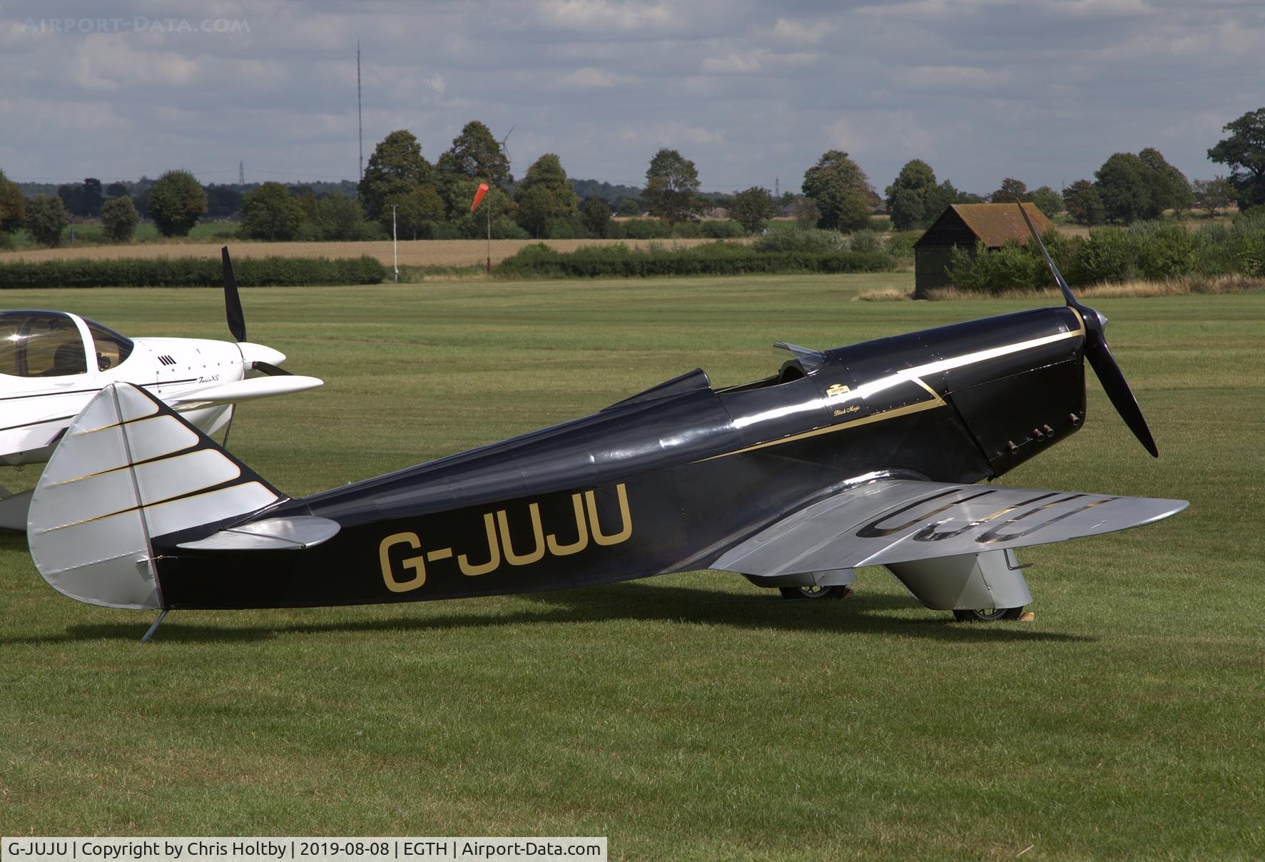 G-JUJU, 2014 Chilton DW1A C/N PFA 225-12726, Chilton 'Black Magic' DW1A at Old Warden's Gathering of Moths Day 2019