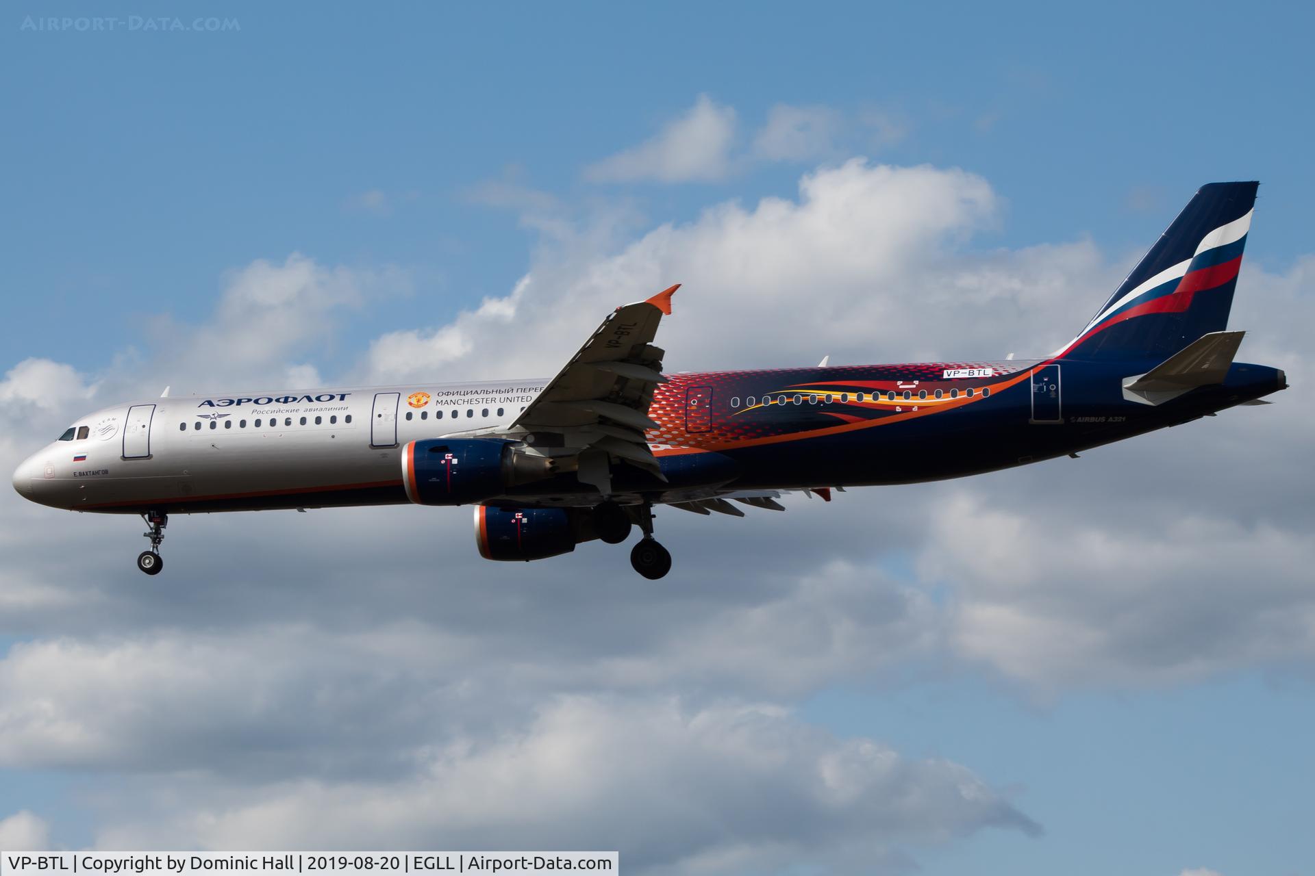 VP-BTL, 2013 Airbus A321-211 C/N 5881, Landing RWY 27L