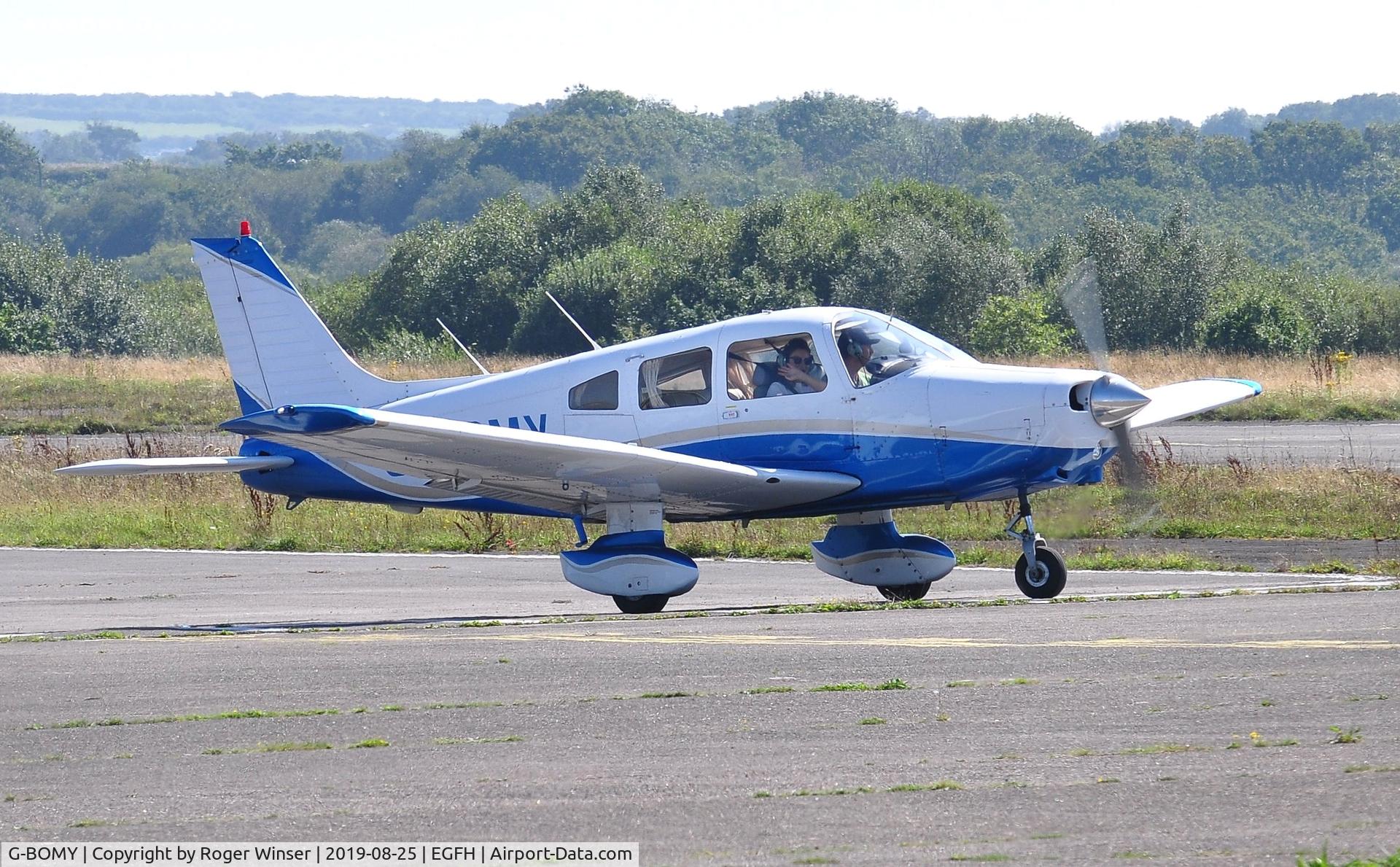 G-BOMY, 1982 Piper PA-28-161 Cherokee Warrior II C/N 28-8216049, Visiting Cherokee Warrior II.