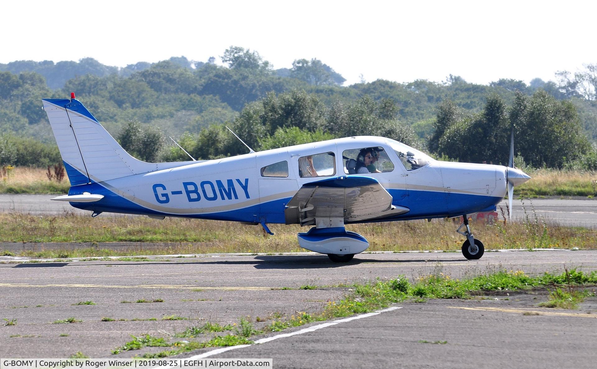G-BOMY, 1982 Piper PA-28-161 Cherokee Warrior II C/N 28-8216049, Visiting Cherokee Warrior II.