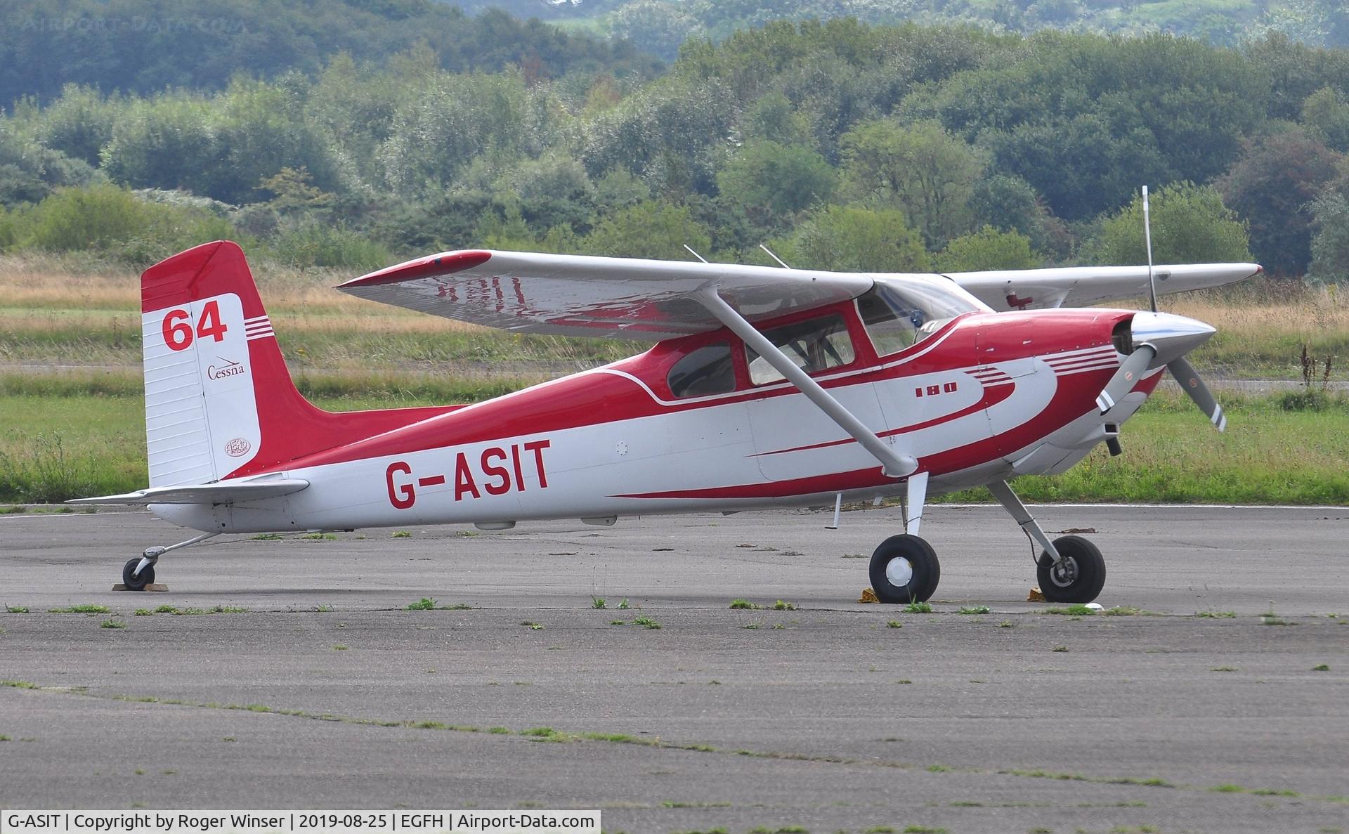 G-ASIT, 1956 Cessna 180 C/N 32567, Visiting 'classic' Cessna 180 built in 1956.