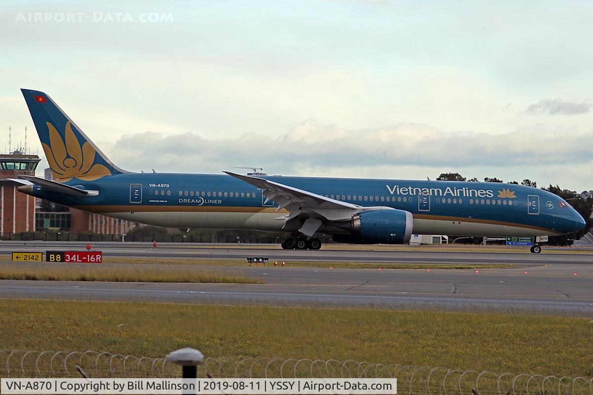 VN-A870, 2016 Boeing 787-9 Dreamliner Dreamliner C/N 39289, to HAN via SGN