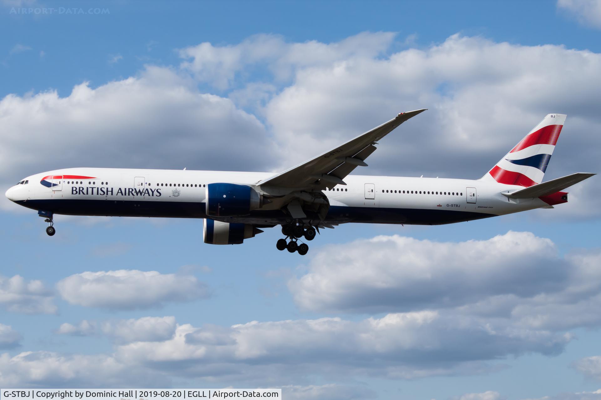 G-STBJ, 2014 Boeing 777-336/ER C/N 43703, Landing RWY 27L