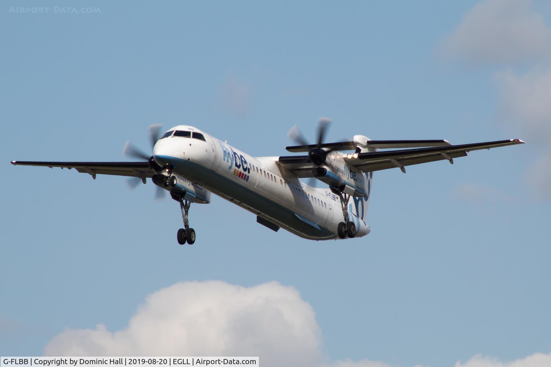 G-FLBB, 2009 De Havilland Canada DHC-8-402Q Dash 8 C/N 4255, Landing RWY 27L