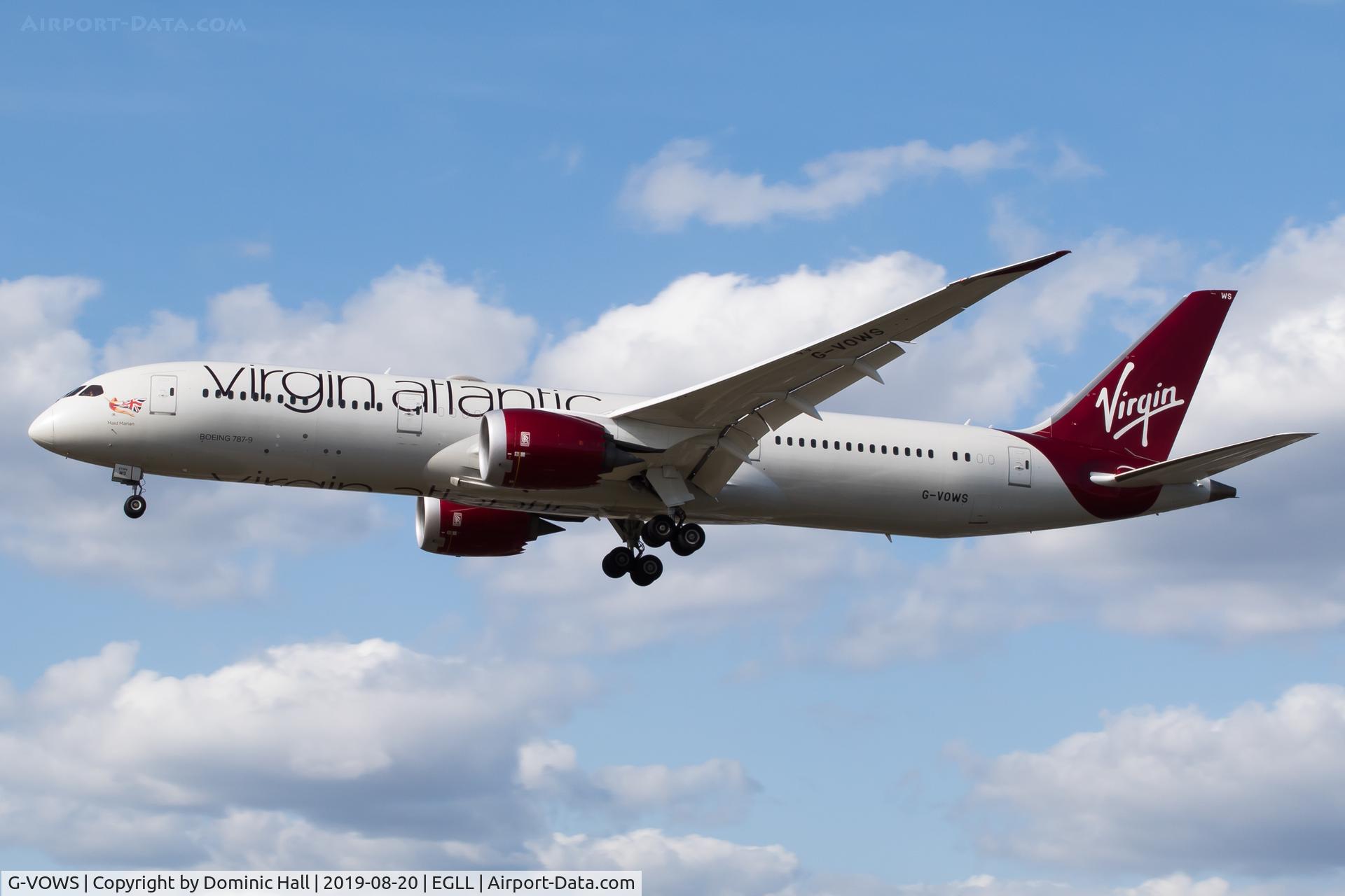 G-VOWS, 2015 Boeing 787-9 Dreamliner C/N 37974, Landing RWY 27L