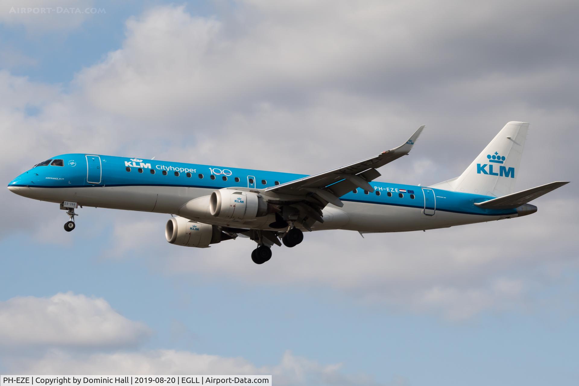 PH-EZE, 2009 Embraer 190LR (ERJ-190-100LR) C/N 19000288, Landing RWY 27L