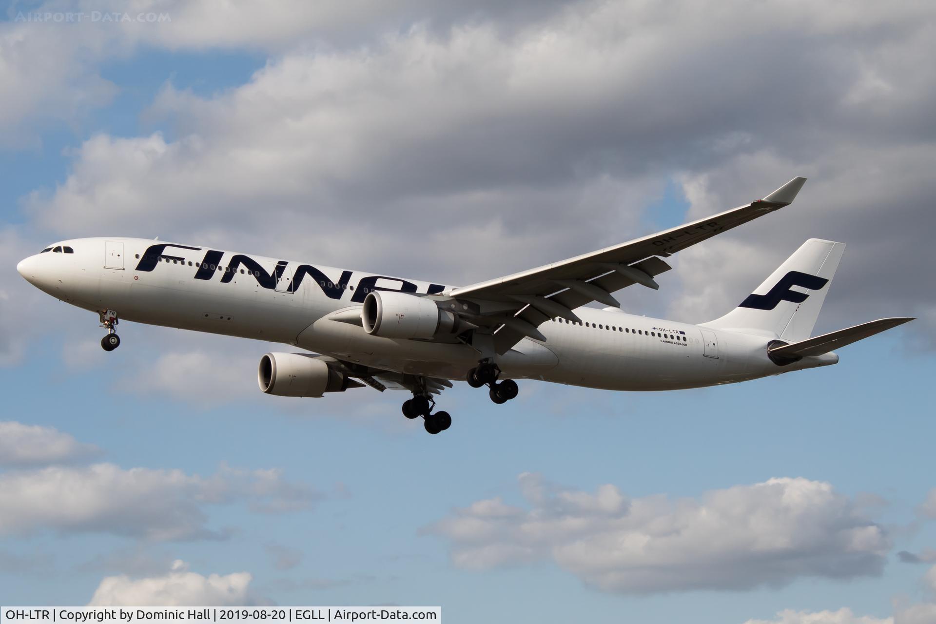 OH-LTR, 2009 Airbus A330-302E C/N 1067, Landing RWY 27L
