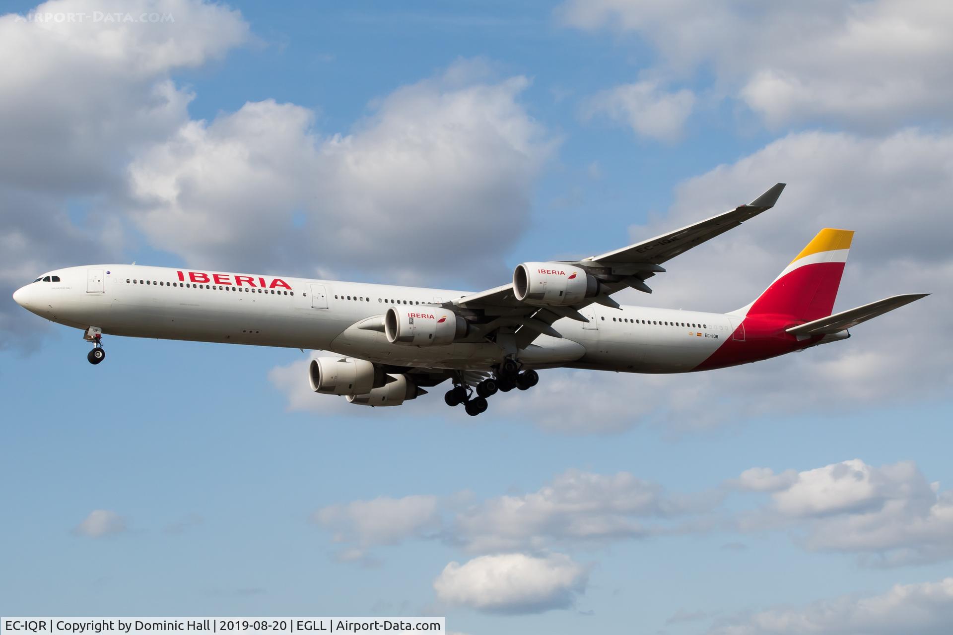 EC-IQR, 2002 Airbus A340-642 C/N 460, Landing RWY 27L