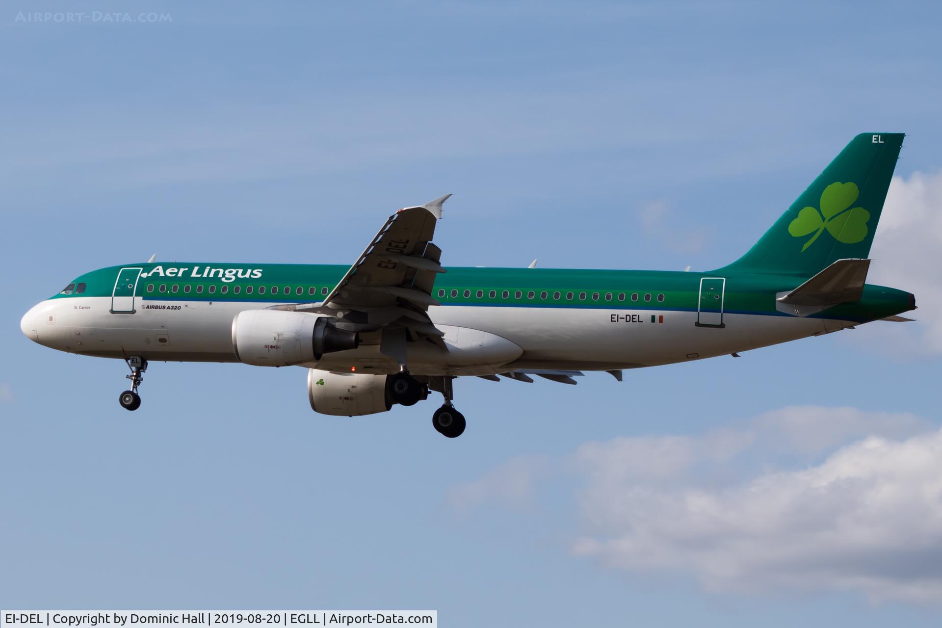 EI-DEL, 2005 Airbus A320-214 C/N 2409, Landing RWY 27L