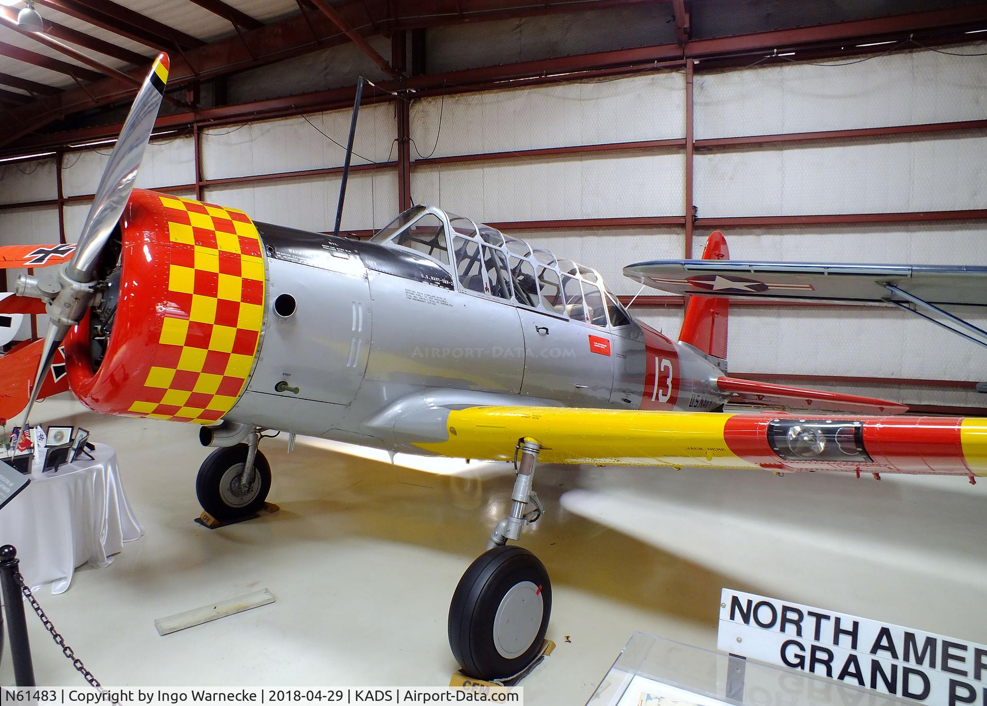 N61483, 1943 Consolidated Vultee SNV-2 C/N 79-1420, Vultee SNV-2 Valiant (BT-13B) at the Cavanaugh Flight Museum, Addison TX