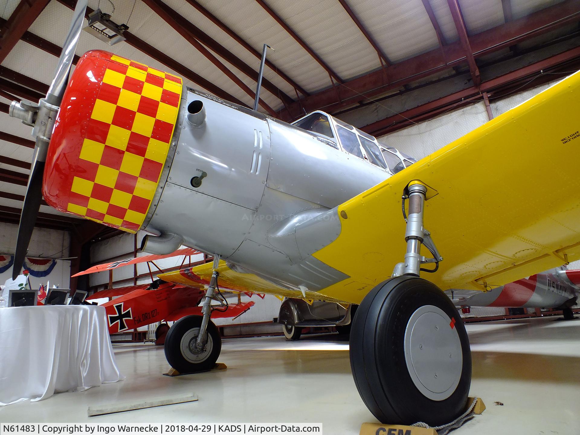 N61483, 1943 Consolidated Vultee SNV-2 C/N 79-1420, Vultee SNV-2 Valiant (BT-13B) at the Cavanaugh Flight Museum, Addison TX