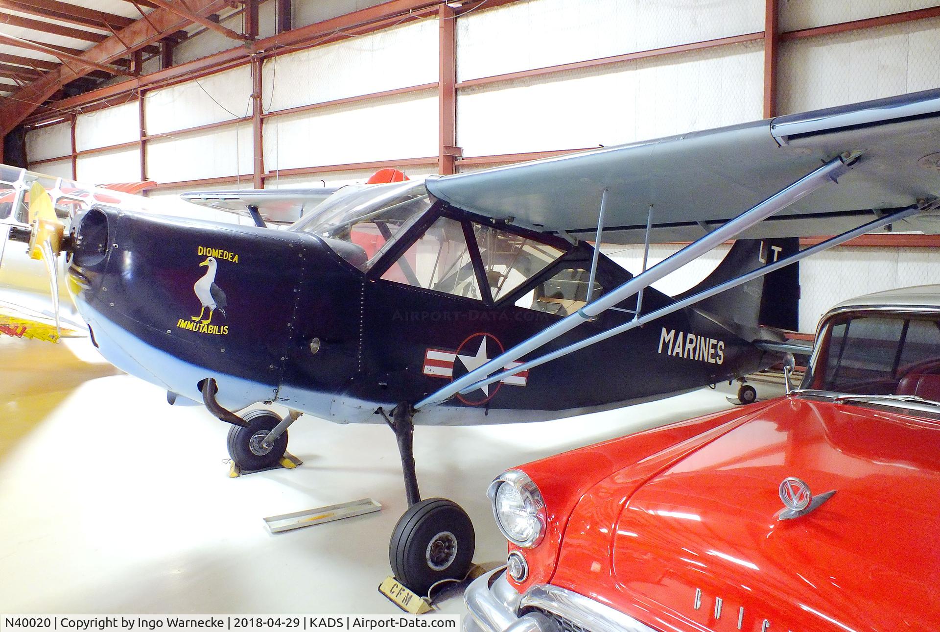 N40020, 1947 Stinson L-5E Sentinel C/N 76-3547, Stinson L-5E Sentinel at the Cavanaugh Flight Museum, Addison TX